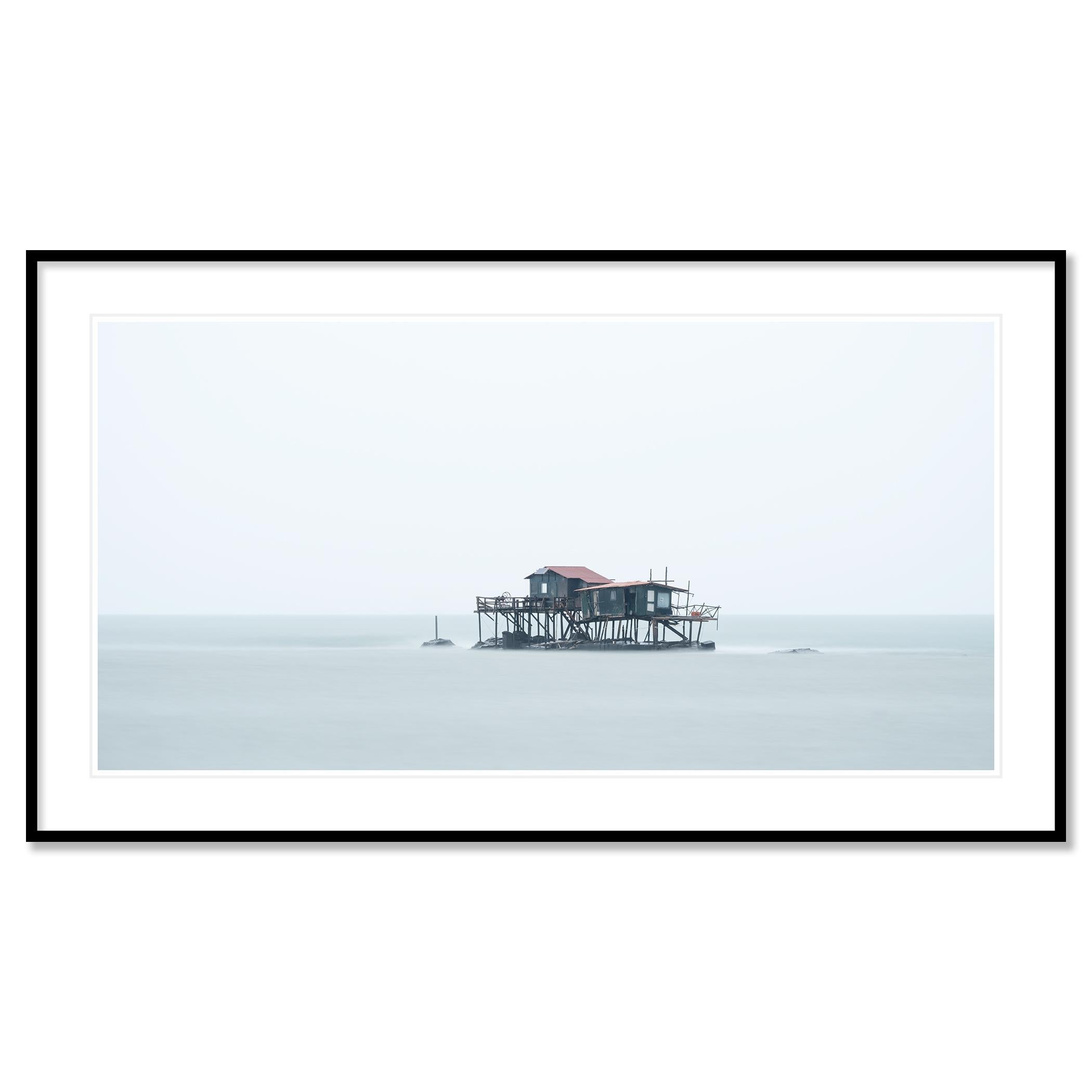 Retoni, Fishermans hut in the middle of nowhere - panorama color photography For Sale 1