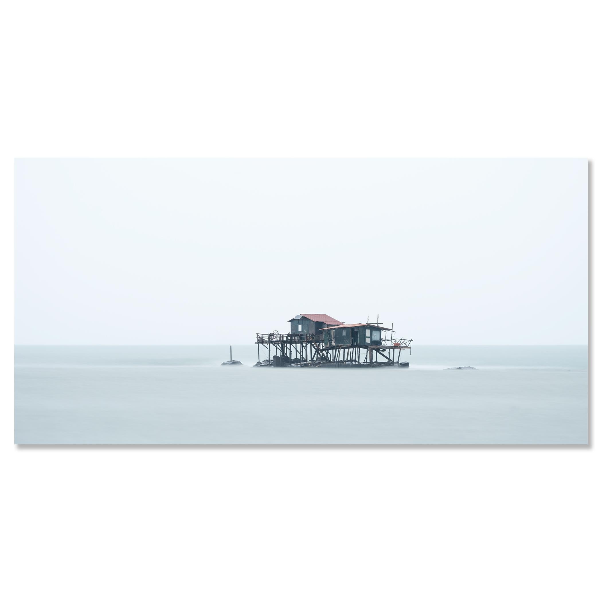 Retoni, Fishermans hut in the middle of nowhere - panorama color photography For Sale 3