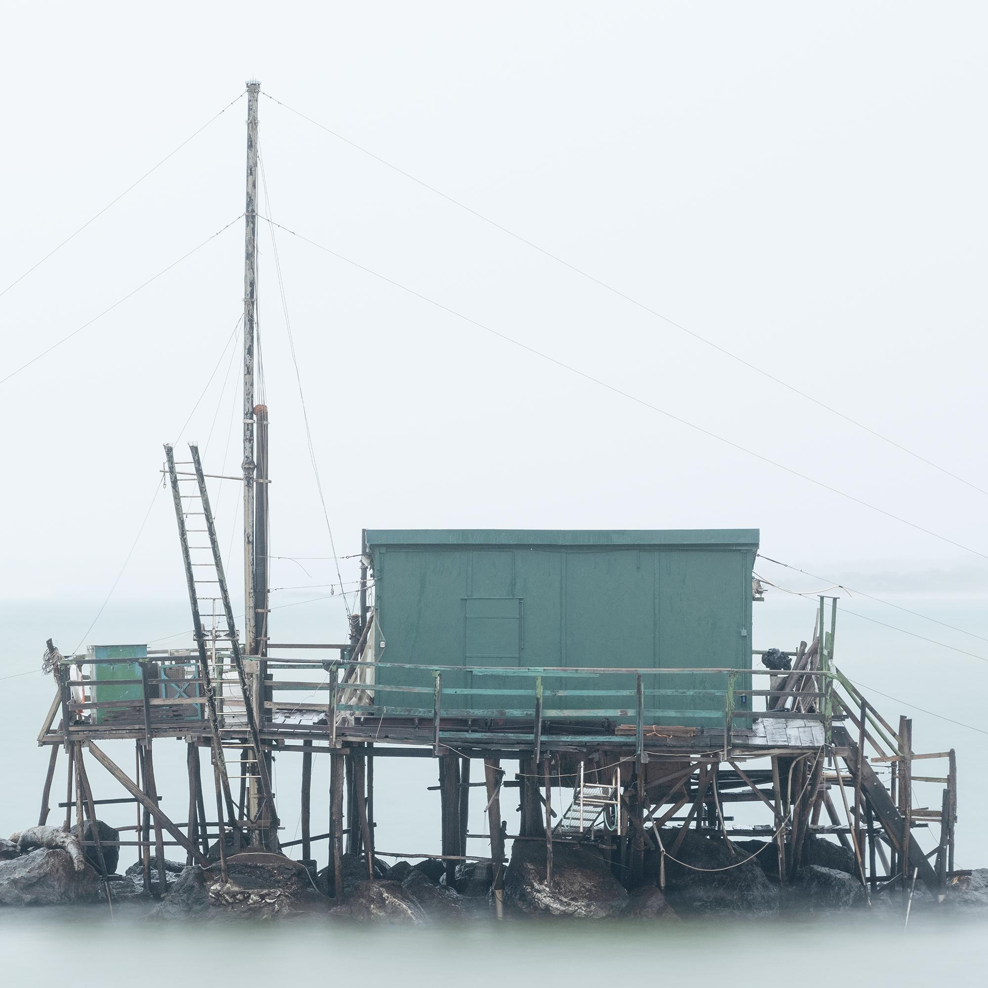 Retoni, seascape, fishing hut, panorama - large color photography, seascape For Sale 7