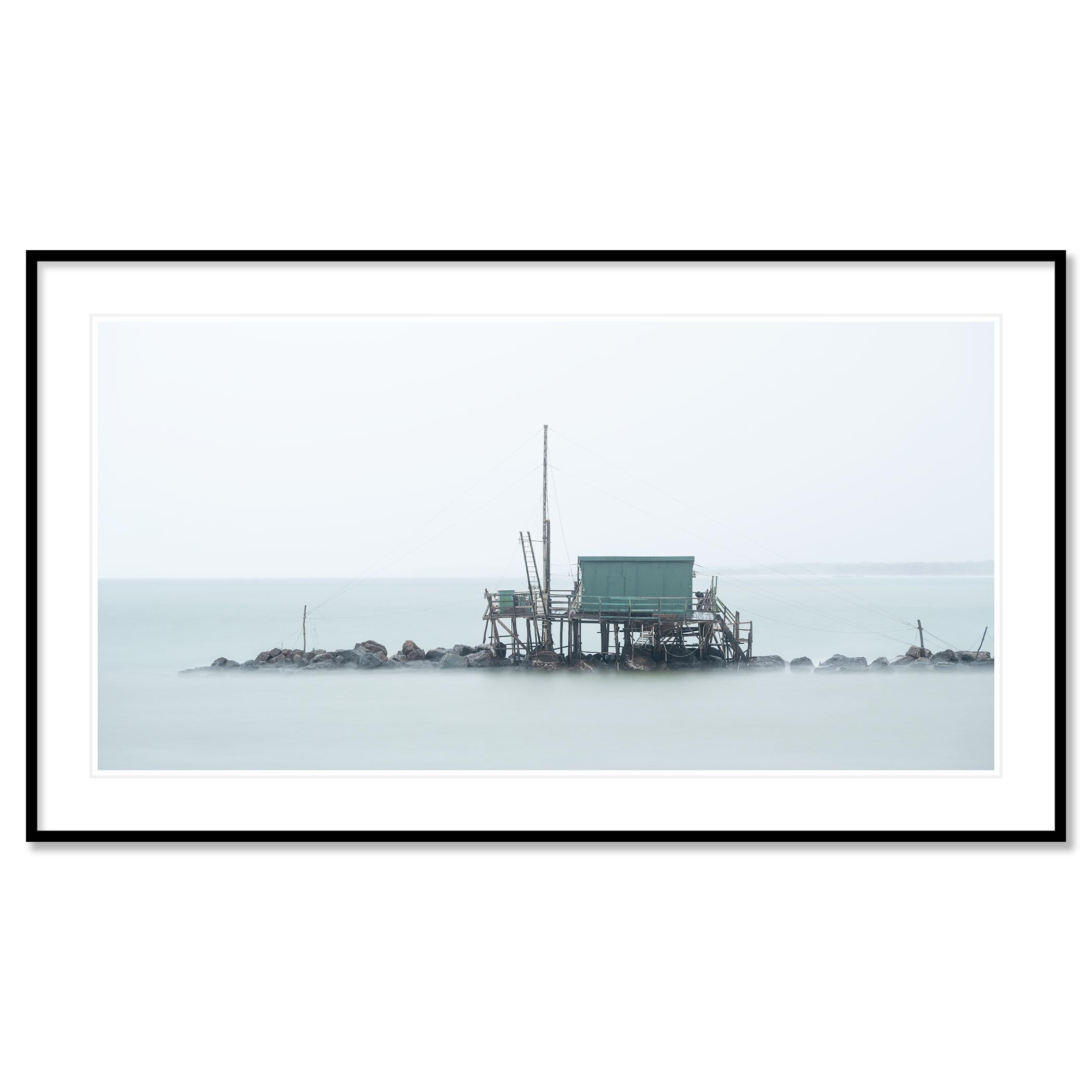 Retoni, seascape, fishing hut, panorama - large color photography, seascape For Sale 1