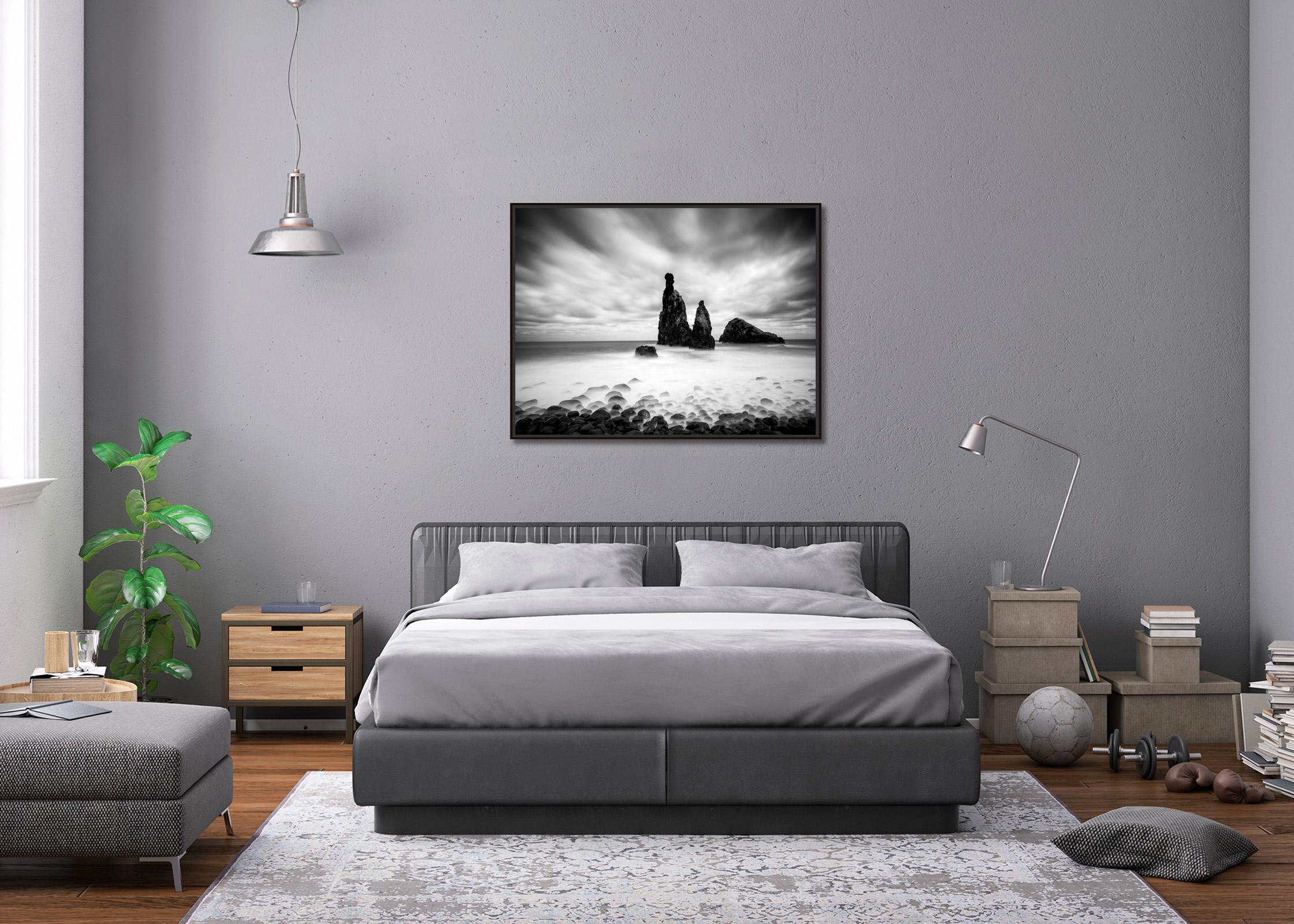 Ribeira da Janela, Portugal, noir et blanc, beaux-arts, photographie, paysage en vente 1