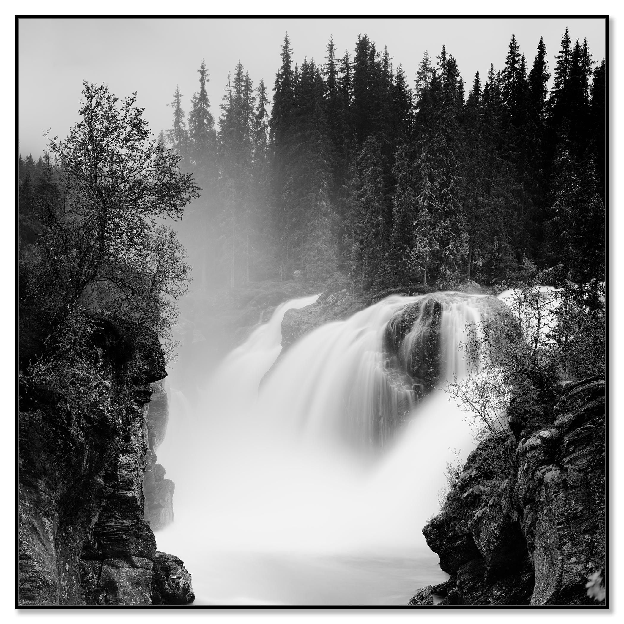 Rjukandefossen Waterfall, Forest, Norway - Contemporary Photograph by Gerald Berghammer