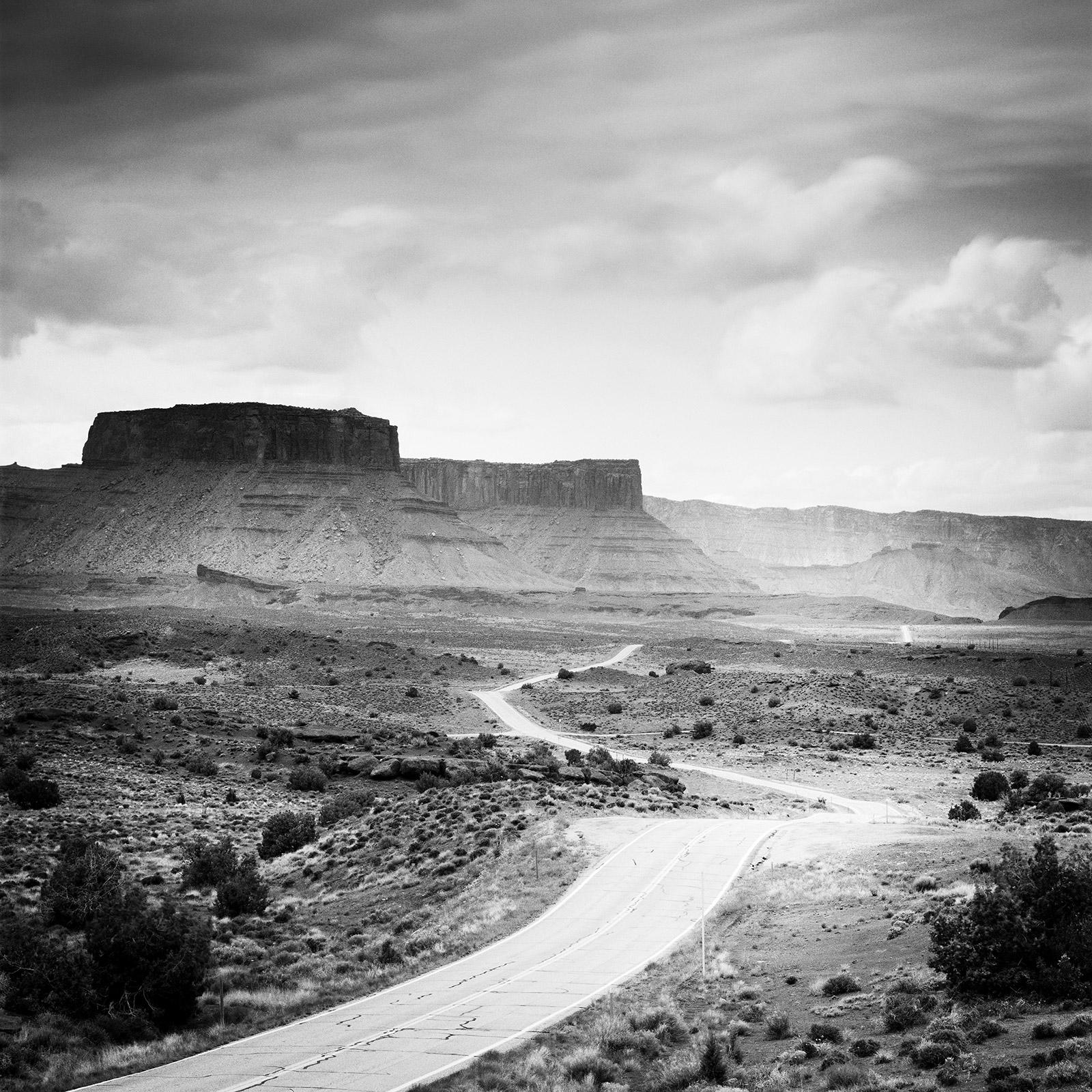 Gerald Berghammer Landscape Photograph - Road to Nowhere Death Valley Desert Utah USA black white landscape photography