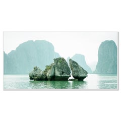 Rock shapes Panorama - minimalist color seascape - Halong Bay - limited edition