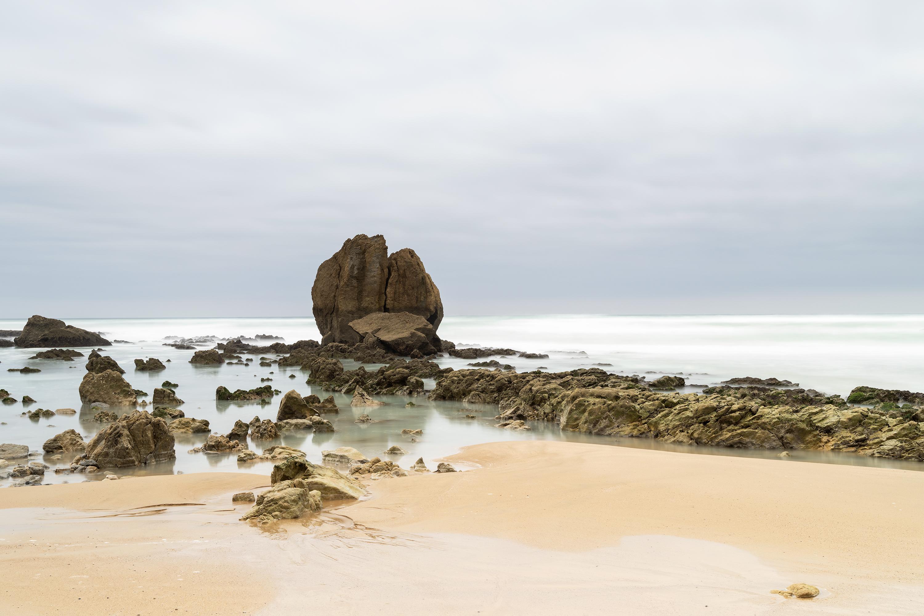 Rocks on the Shore – Minimalist Limited Edition Colour Seascape Photograph