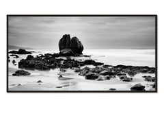 Rocks on the Shore Panorama, Large Monochrome Photograph, Limited Edition Print