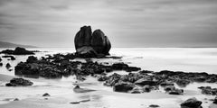 Panorama de rochers sur le SHORE, grande photographie monochrome, édition limitée
