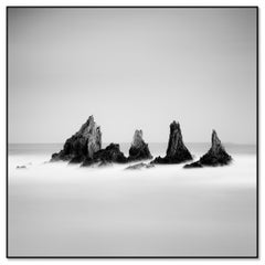 Rocky Peaks, Spain – Monochrome Seascape Photograph – Limited Edition Print