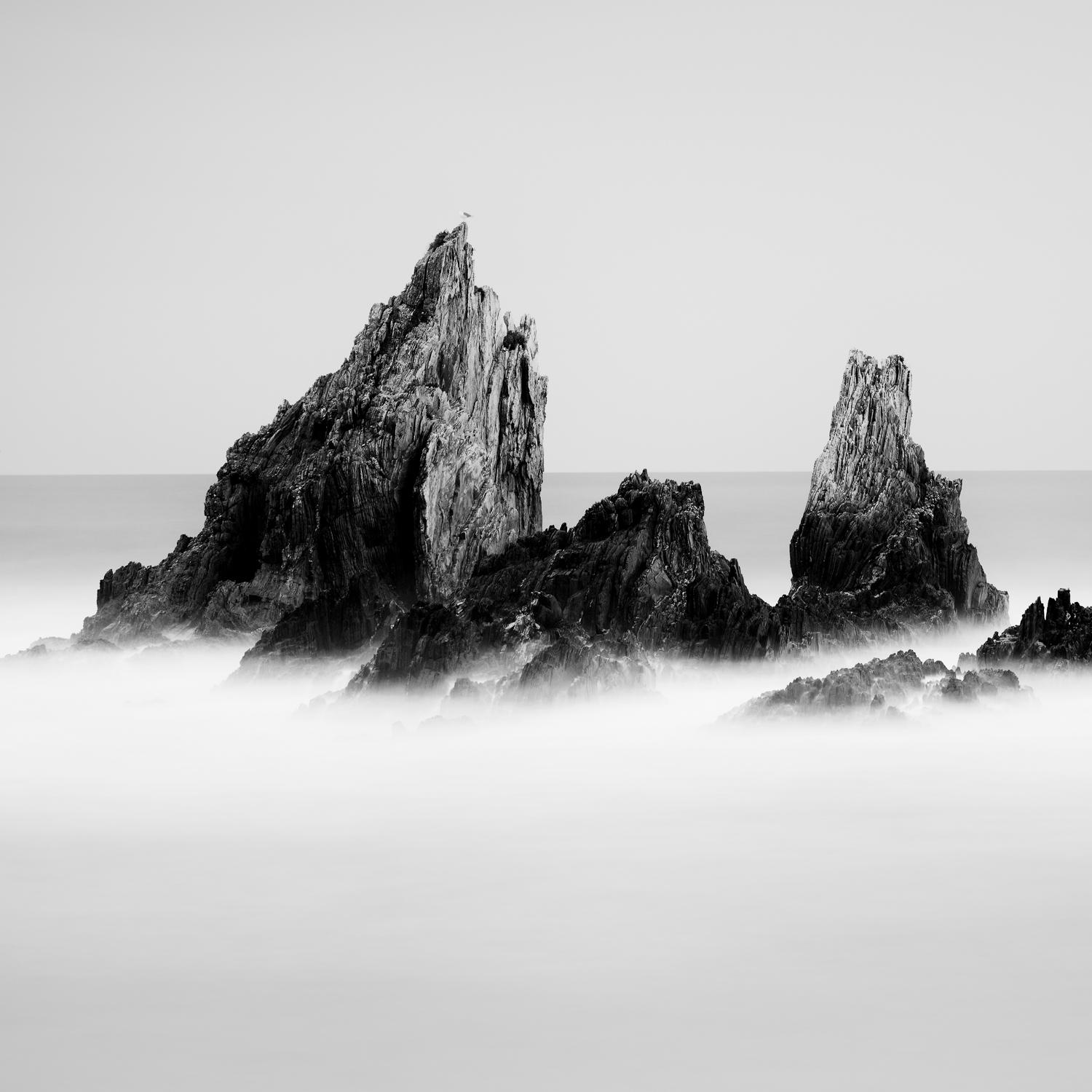 Black and white fine art landscape photography Gerald Berghammer. Archival Pigment Ink Print, Edition 1/7, signed, numbered, dated. Aluminum frame, matt black, natural white archival passepartout, anti-reflection glass, UV-protection 70, metal