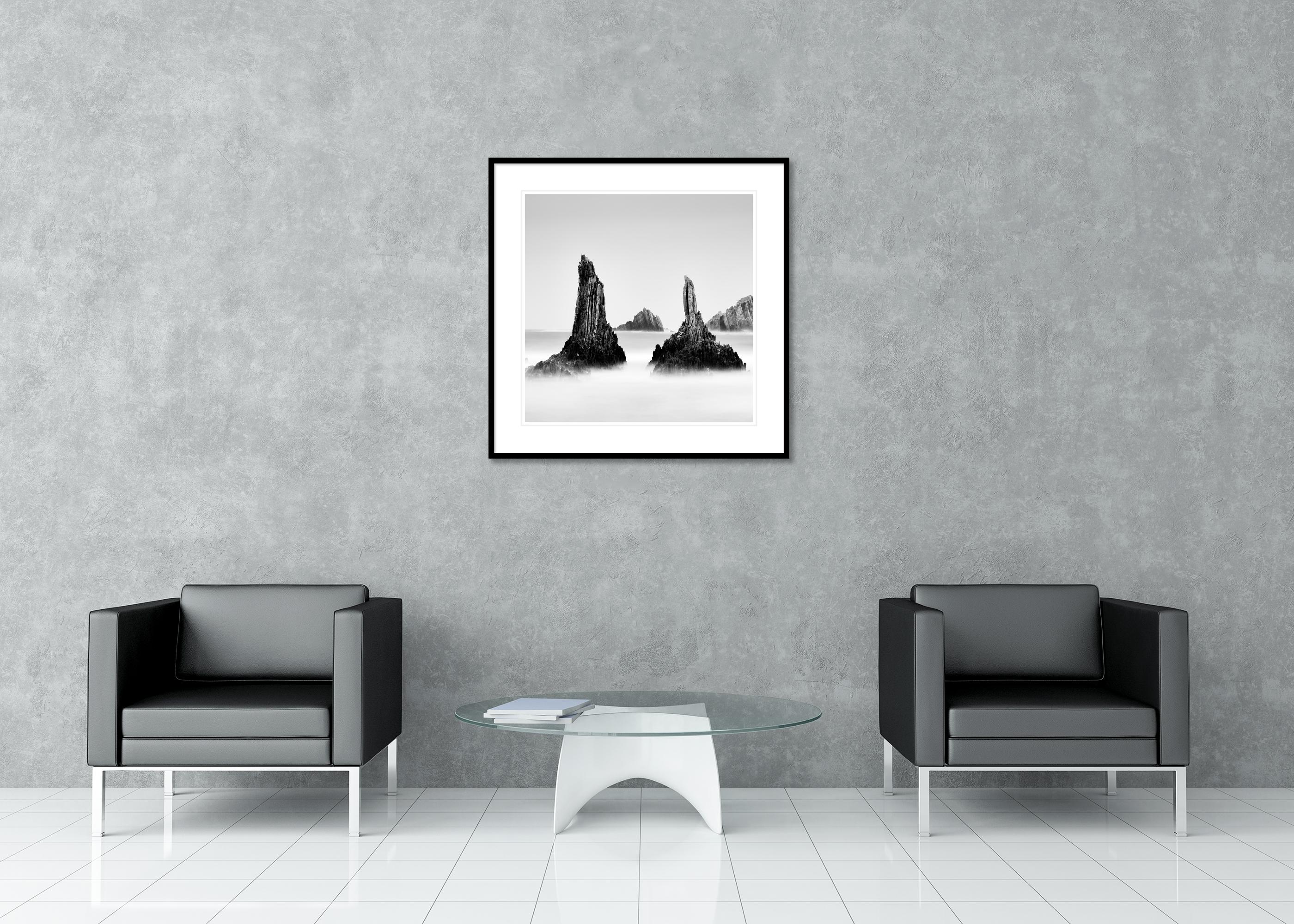 Rocky Peaks, monochrome photograph, minimalist seascape, limted edition print For Sale 2