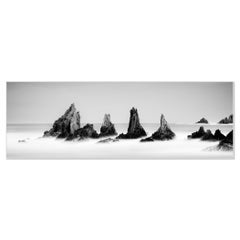Rocky Peaks Panorama, Limited Edition Black-and-White Seascape Photograph