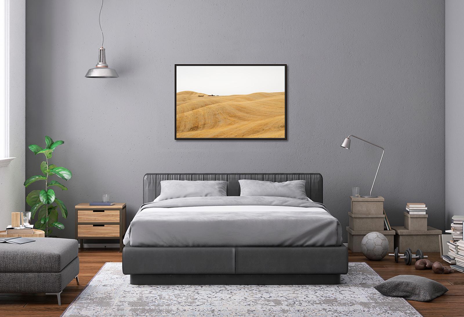 Rolling Hills, Herbsternte, Toskana, große Farbfotografie, limitierte Auflage im Angebot 1
