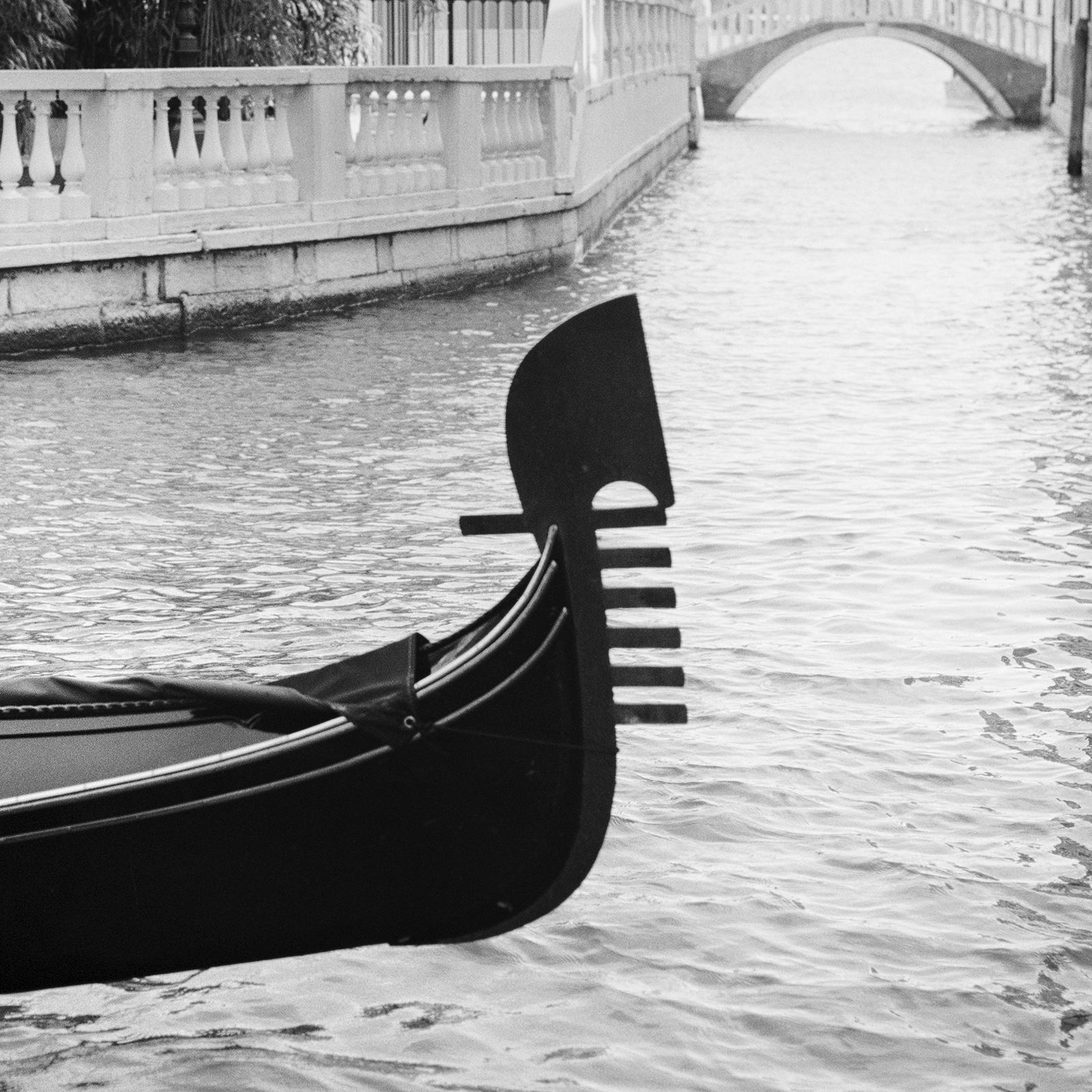 Romance in Venice, Gondoliere, black and white photography, fine art landscape For Sale 2