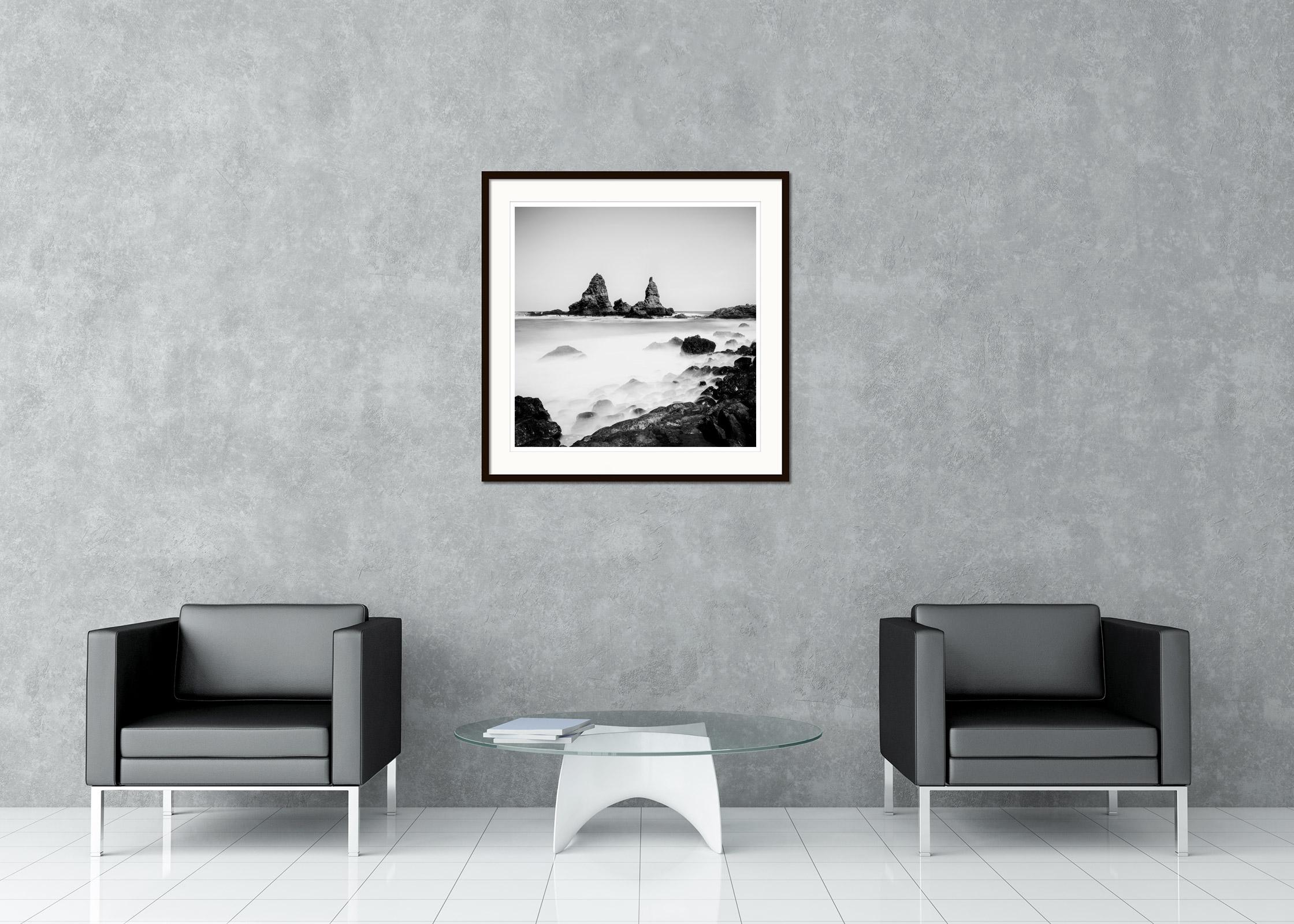 Black and White Fine Art landscape photography. Volcanic rocks, Roques de Arguamul, La Gomera, Canary Islands, Spain. Archival pigment ink print, edition of 7. Signed, titled, dated and numbered by artist. Certificate of authenticity included.