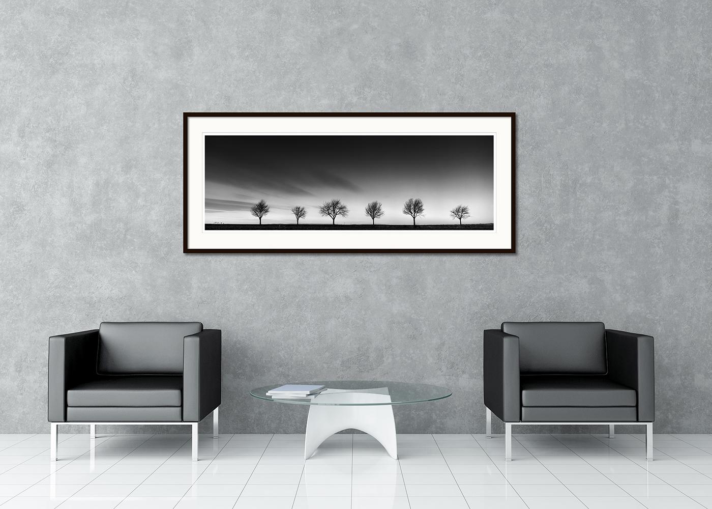 Schwarz-Weiß-Panorama-Landschaftsfotografie. Pigmenttintendruck in einer limitierten Auflage von 9 Exemplaren. Alle Drucke von Gerald Berghammer werden auf Bestellung in limitierter Auflage auf Hahnemuehle Photo Rag Baryta hergestellt. Jeder Druck