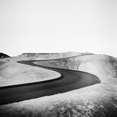 S Curve Shaped Road Death Valley California USA black and white landscape print