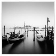 Santa Maria della Salute, Venezia, paesaggio urbano in bianco e nero, fotografia d'autore