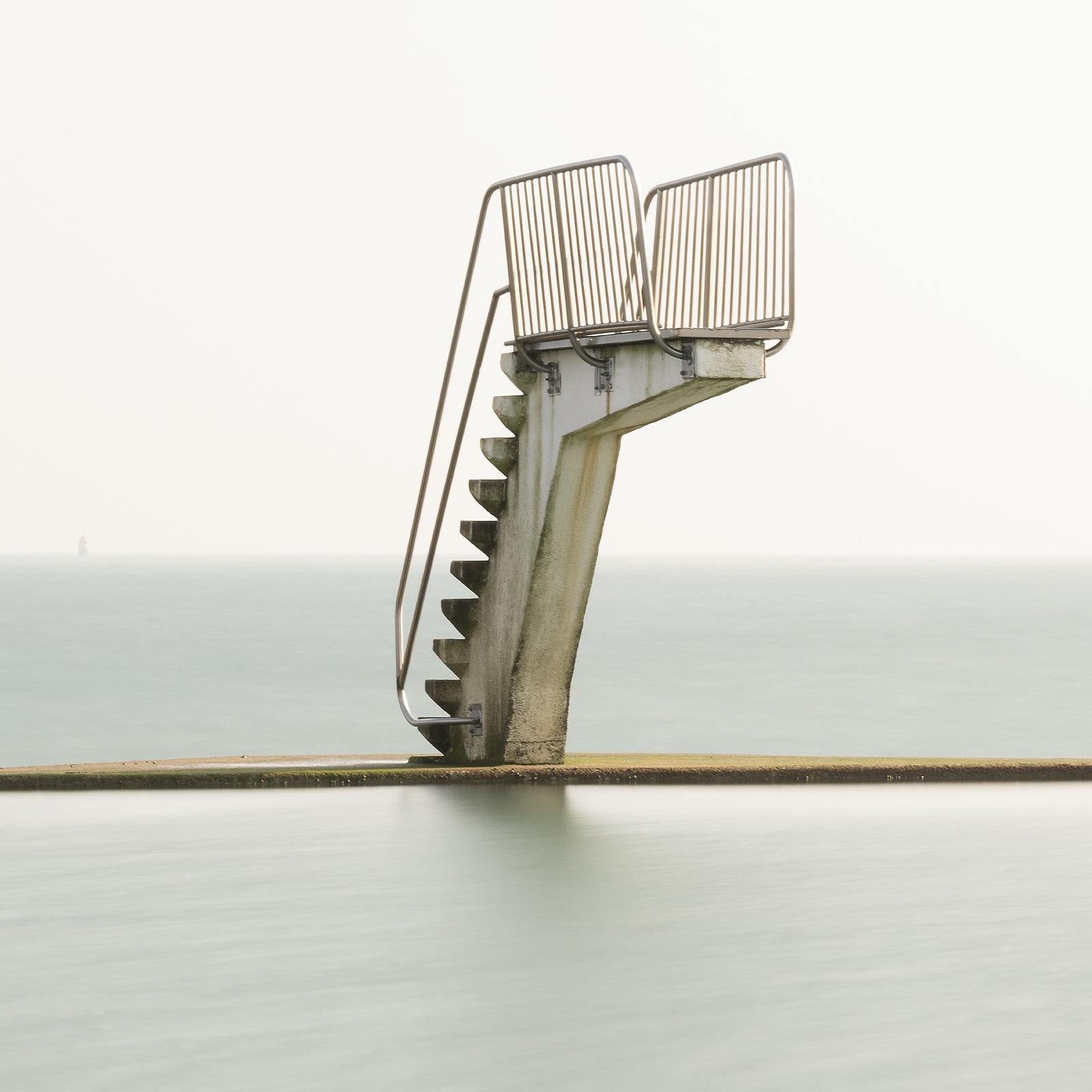 Sea Water swimming Pool, Diving Platform, color photography, limited edition For Sale 5