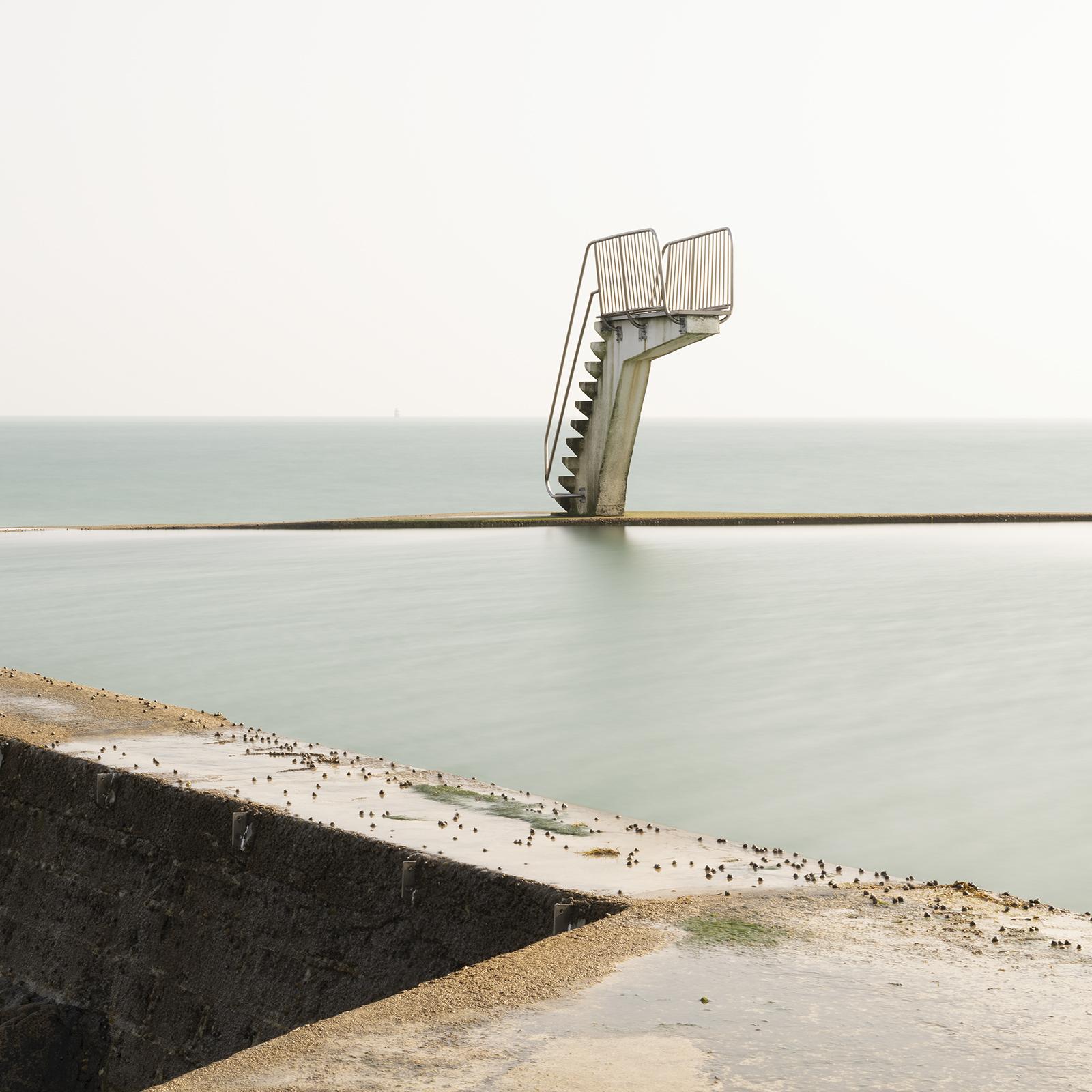 Sea Water swimming Pool, Diving Platform, color photography, limited edition For Sale 3