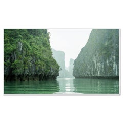 Seawater Canyon Panorama, Green Cliffs, La Hong Bay - seascape photography