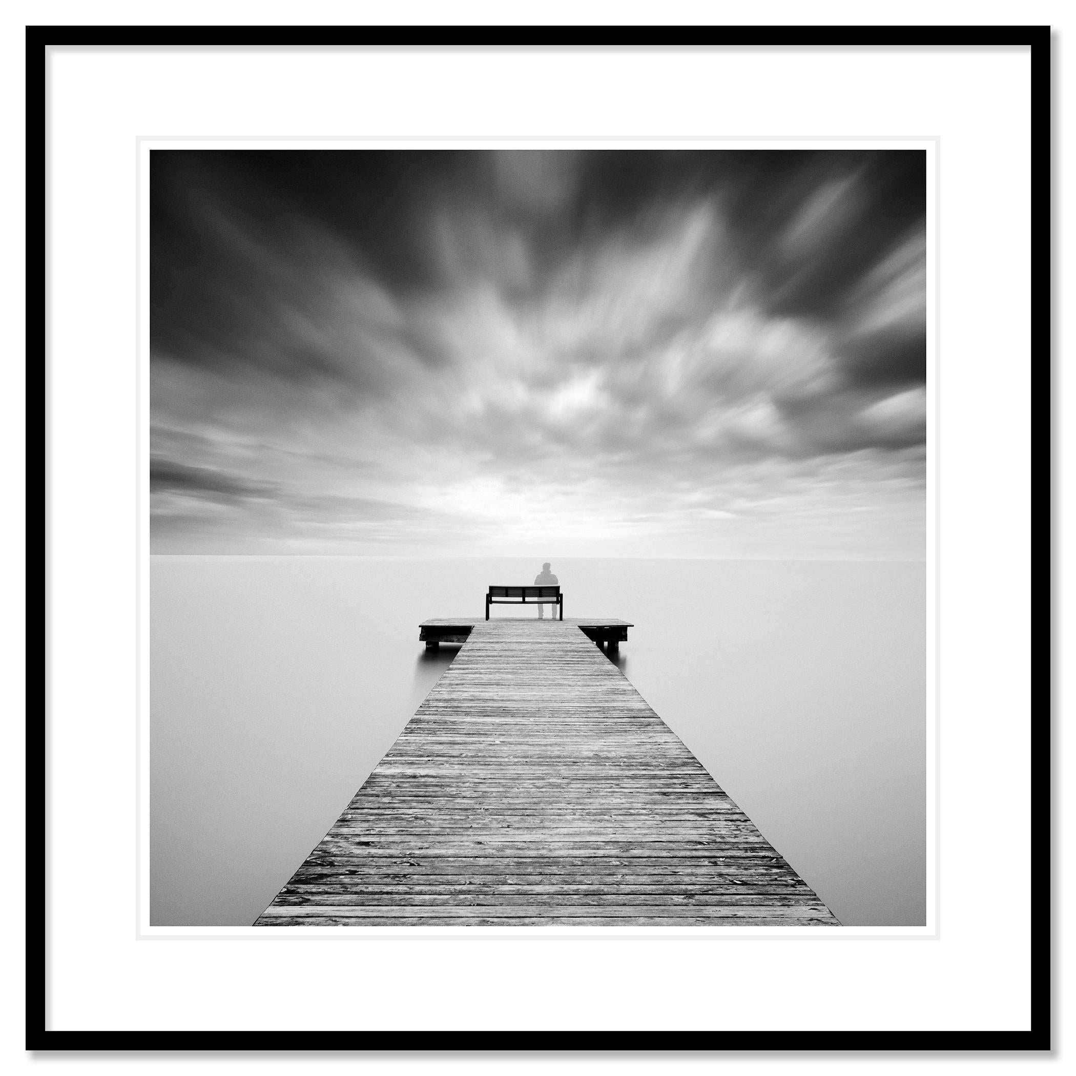 Self Portrait 2, Austria - no. 11608 - Archival pigment ink print - edition of 15
Artist portrait on a bench during a storm on a beautiful lake, Neusiedlersee, Austria. 
. All Gerald Berghammer prints are made to order in limited editions on