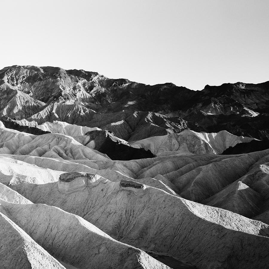 Shadow Mountains Panorama, Death Valley, black and white photography, landscape For Sale 2