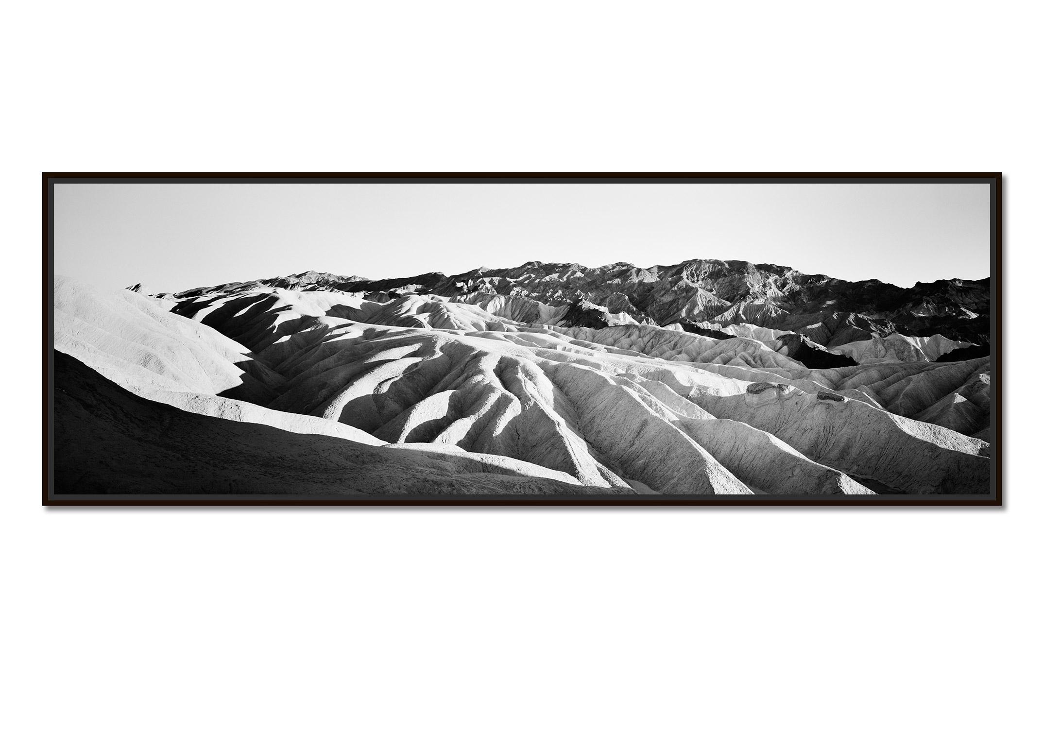 Shadow Mountains Panorama, Death Valley, black and white photography, landscape - Photograph by Gerald Berghammer