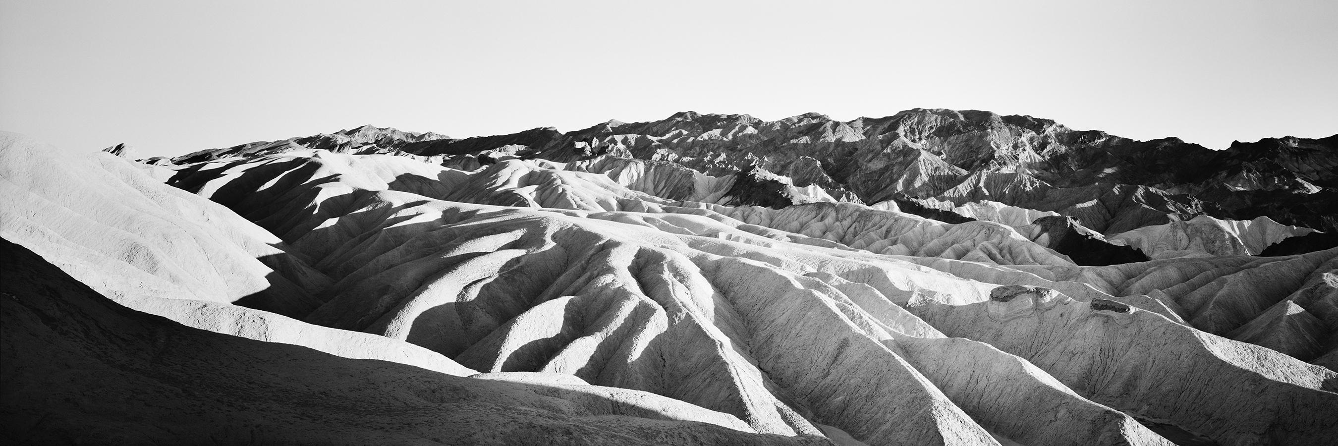 Gerald Berghammer Landscape Photograph - Shadow Mountains Panorama, Death Valley, black and white photography, landscape