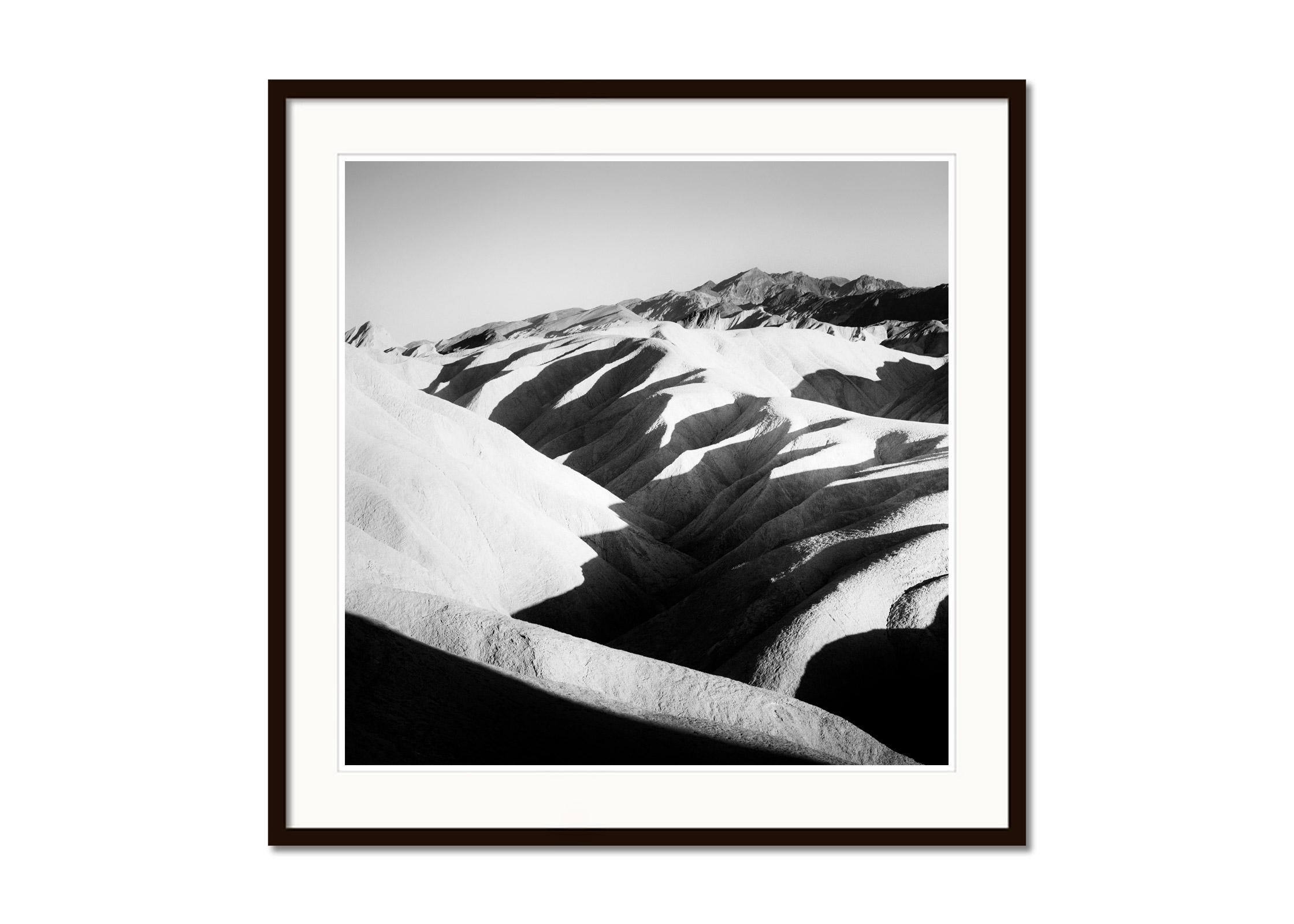 Shadow Mountains, USA, Death Valley, black and white landscape art photography - Gray Black and White Photograph by Gerald Berghammer