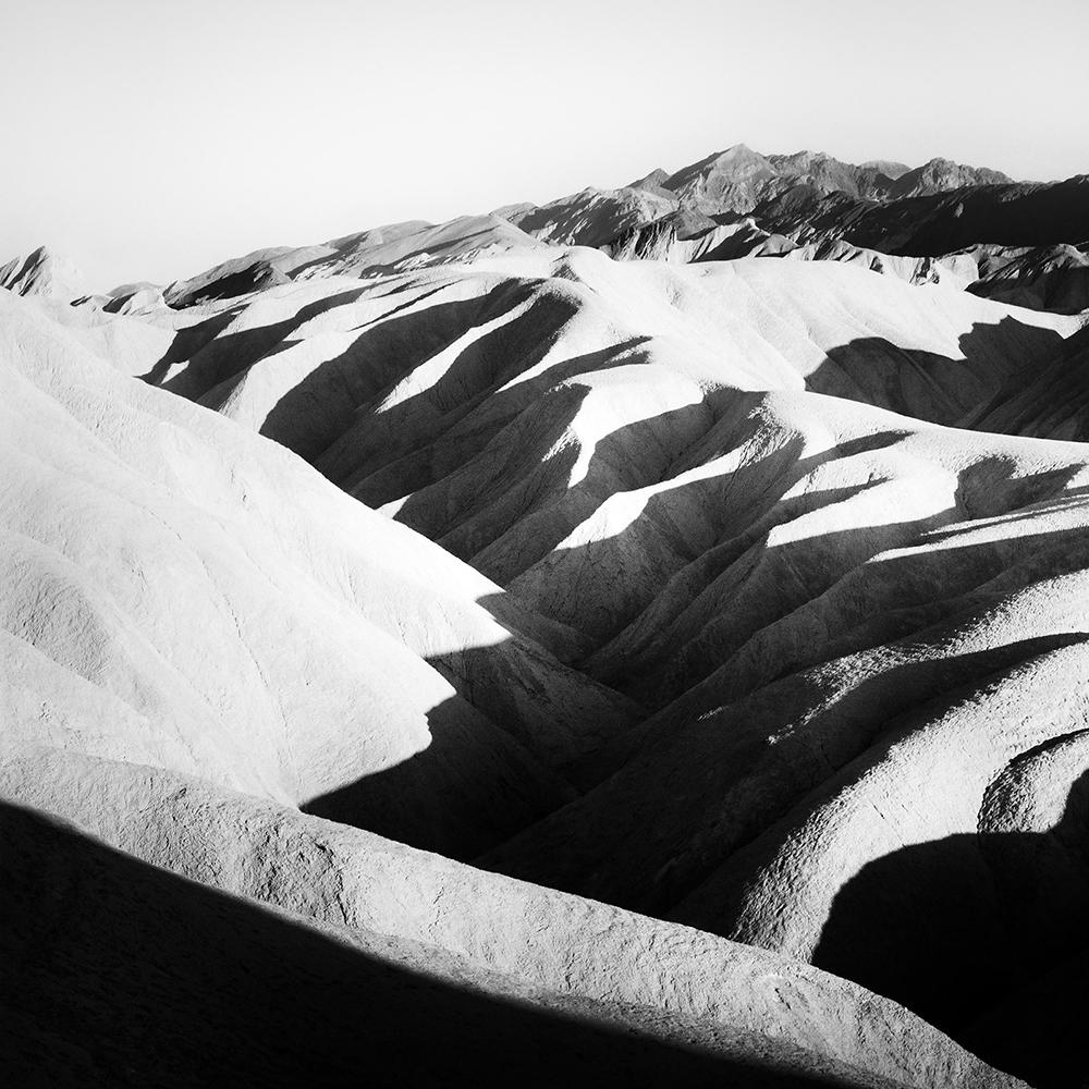 Shadow Mountains, USA, Death Valley, black and white photograph, limited edition