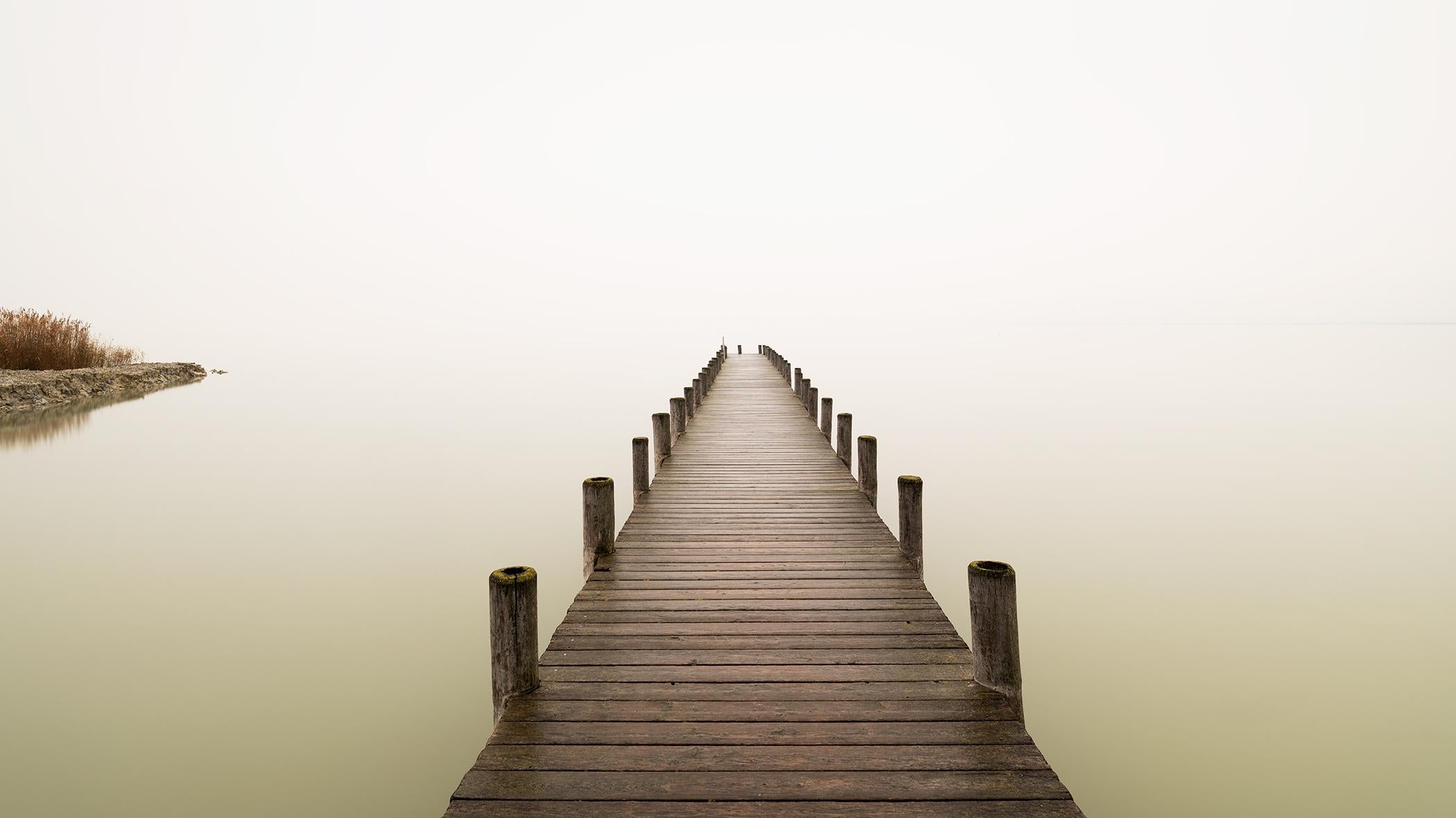Gerald Berghammer Landscape Photograph - Silent Lake Panorama - color large scale - long exposure seascape - limited