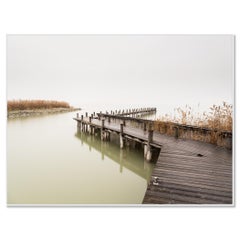 Lake Silent Morning, Pier, photogravure couleur, paysage, édition limitée