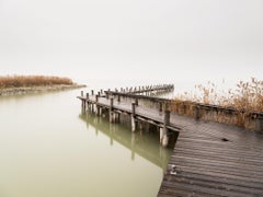 Lake Silent Morning, Pier, photogravure couleur, paysage, édition limitée