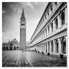 St Marks Campanile, San Marco, Venice - black and white photography - limited