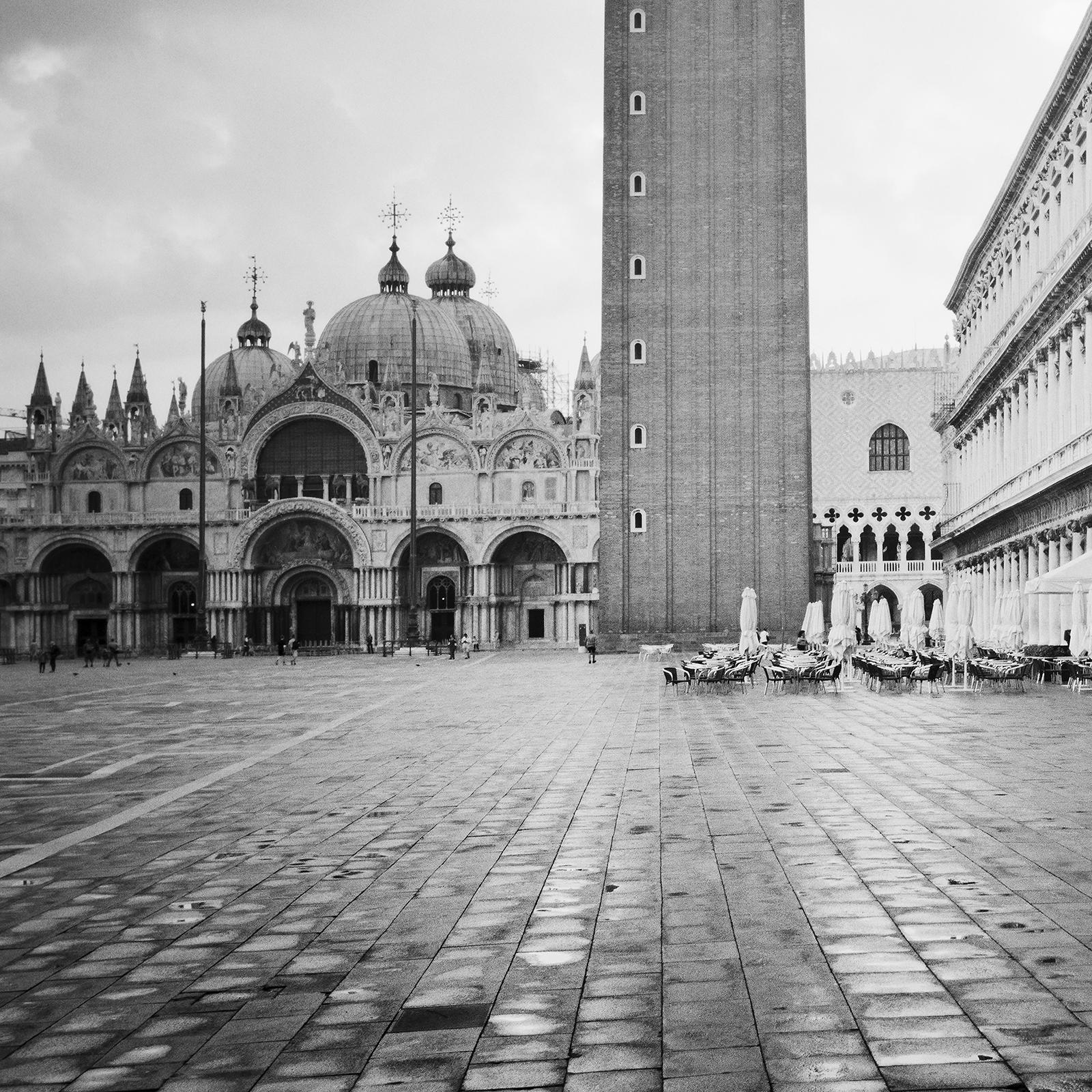 St Marks Campanile, Venice, black and white photography, cityscape, landscape For Sale 1