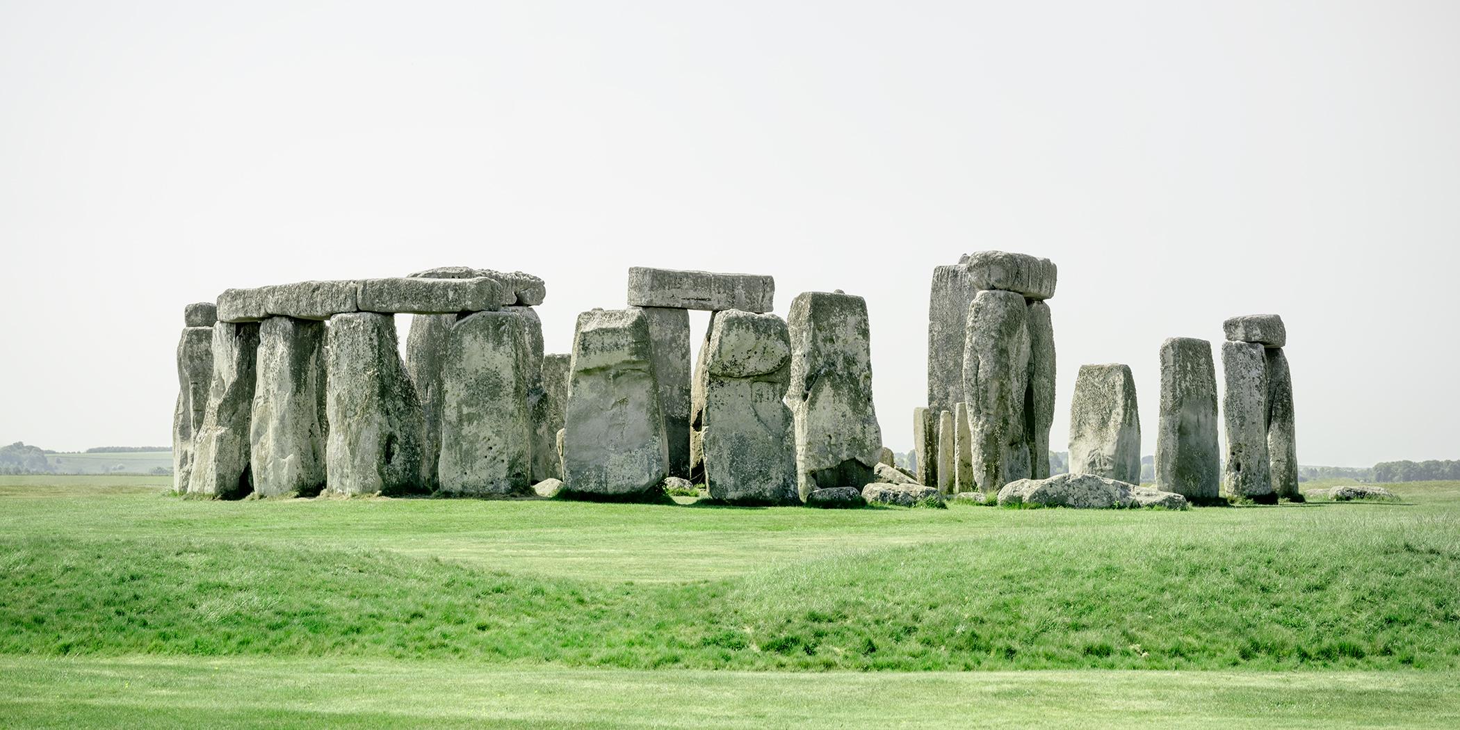 Stonehenge Panorama - prehistory stone landscape - color photography, limited