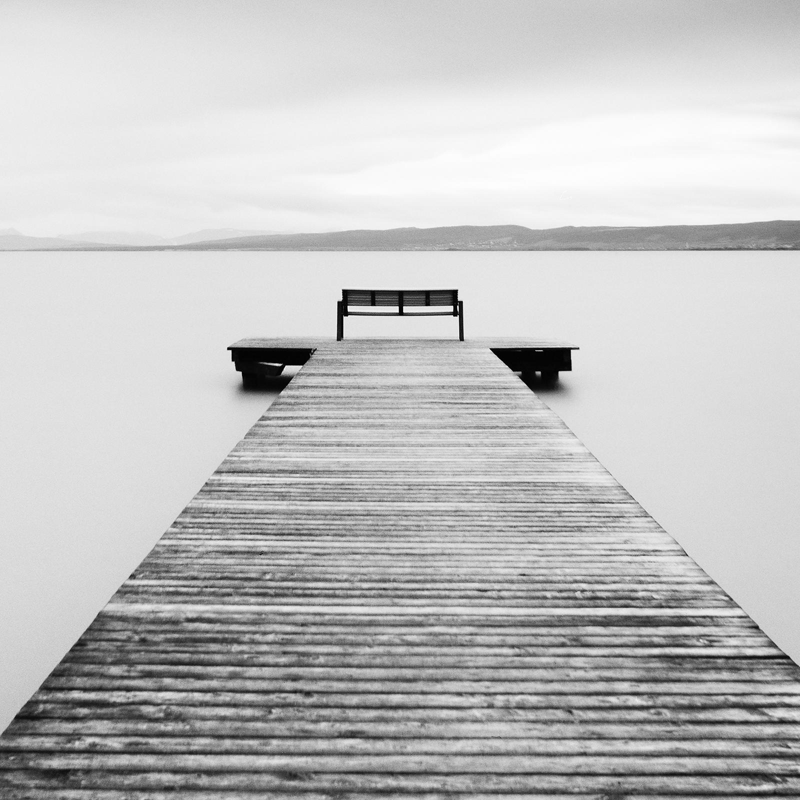 Storm Romance, Austria, Lake, black & white long exposure waterscape photography For Sale 2