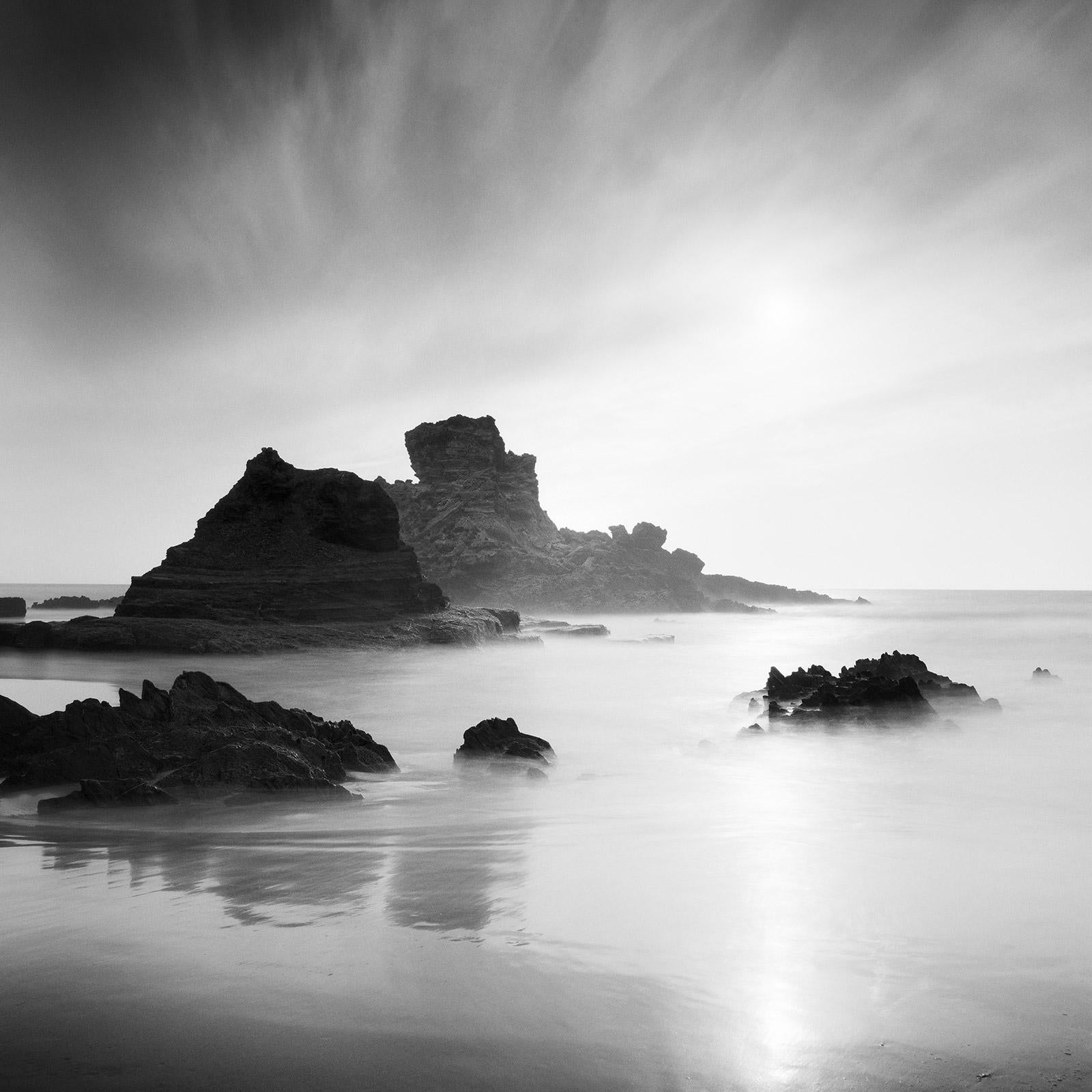 Stranded in Paradise, Beach, Spain, black and white, art landscape, photography