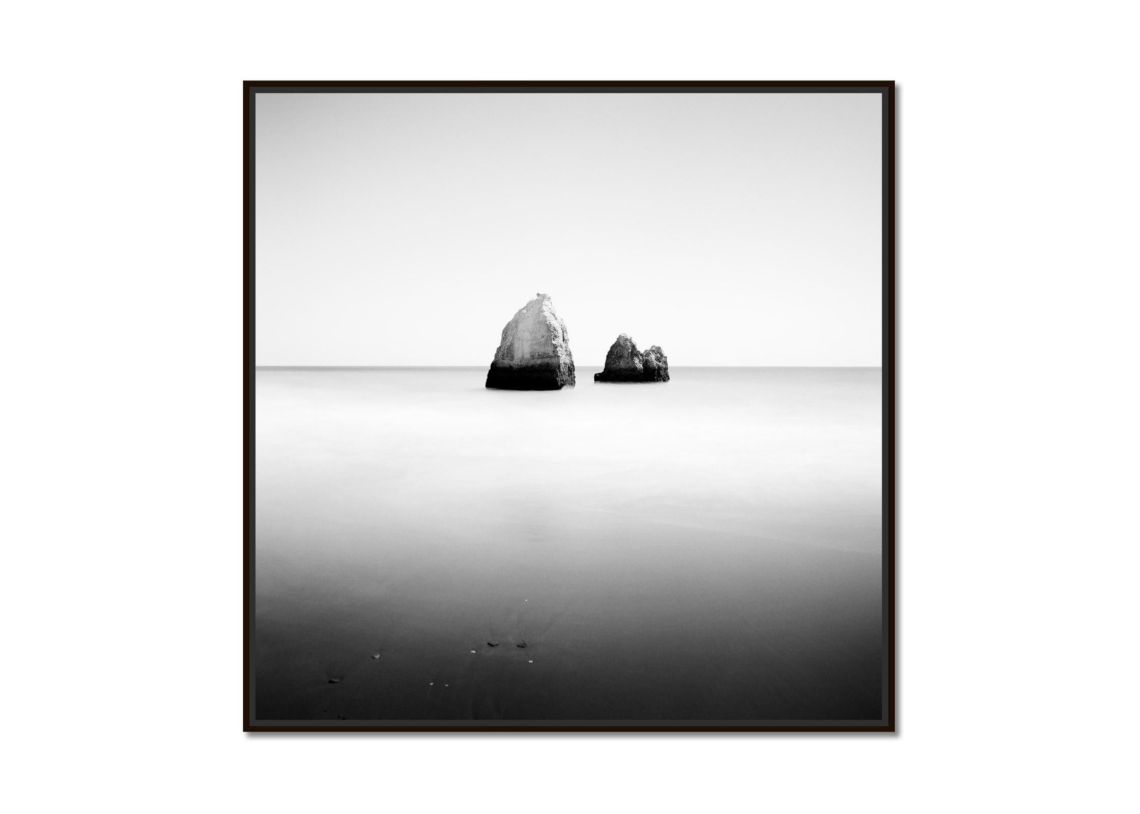 Sunken Pyramid, Spain, minimalist black and white art photography, landscape - Photograph by Gerald Berghammer