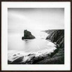Surreal Moment, Cliffs, Rocks, Scotland, black white fineart photography, framed