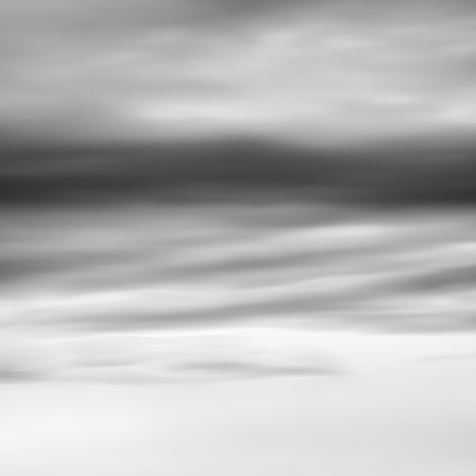 Swimming Area, cloudy, lake, black and white long exposure landscape photography For Sale 6