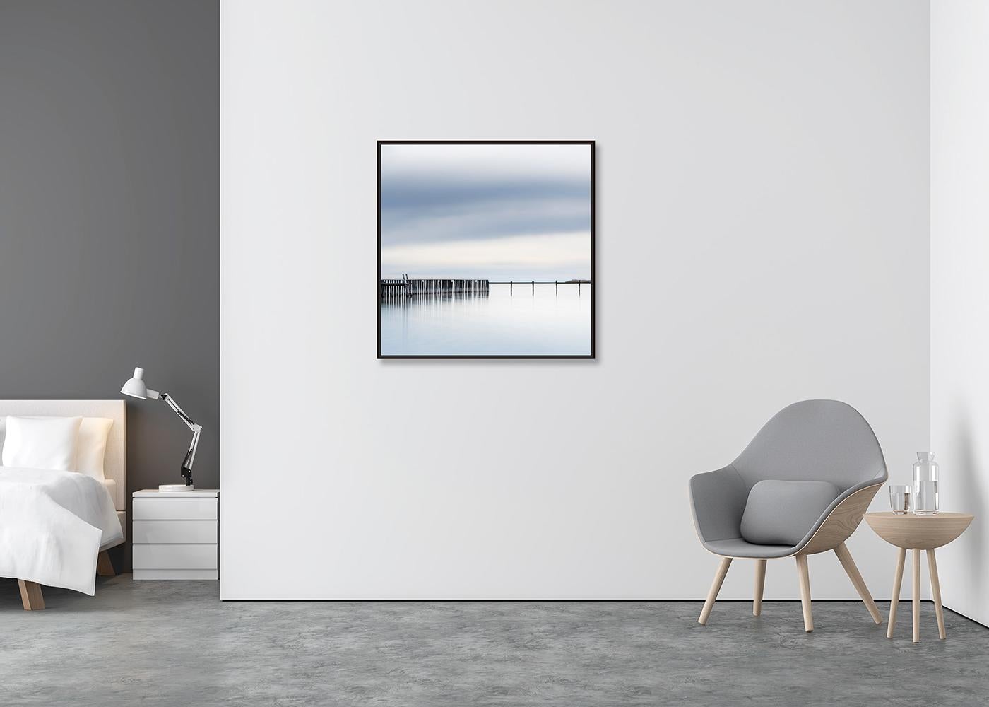 Swimming Area, Lakescape, Sunset, color photograph, limited edition landscape - Contemporary Photograph by Gerald Berghammer