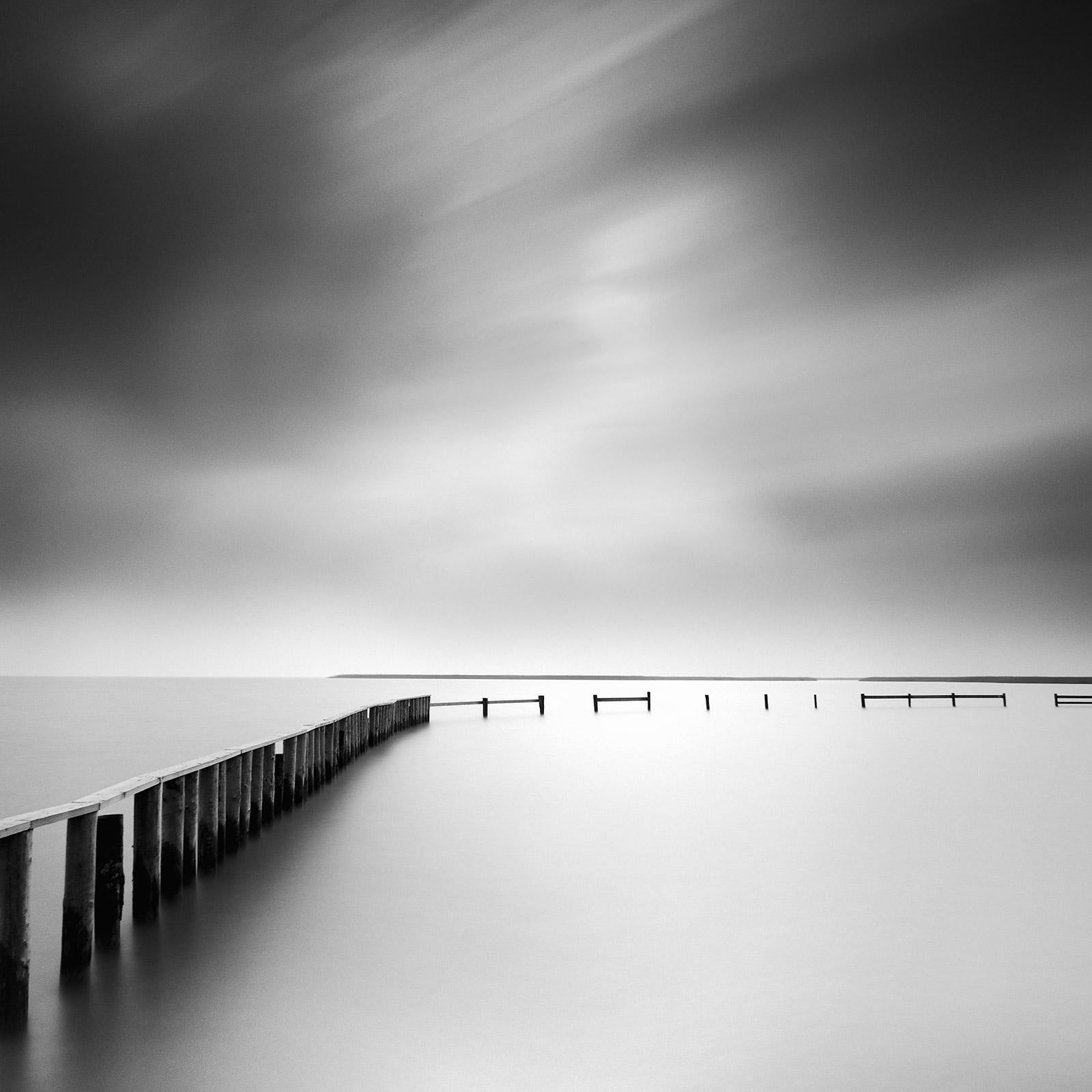 Swimming Area, long exposure waterscape, black and white landscape photography