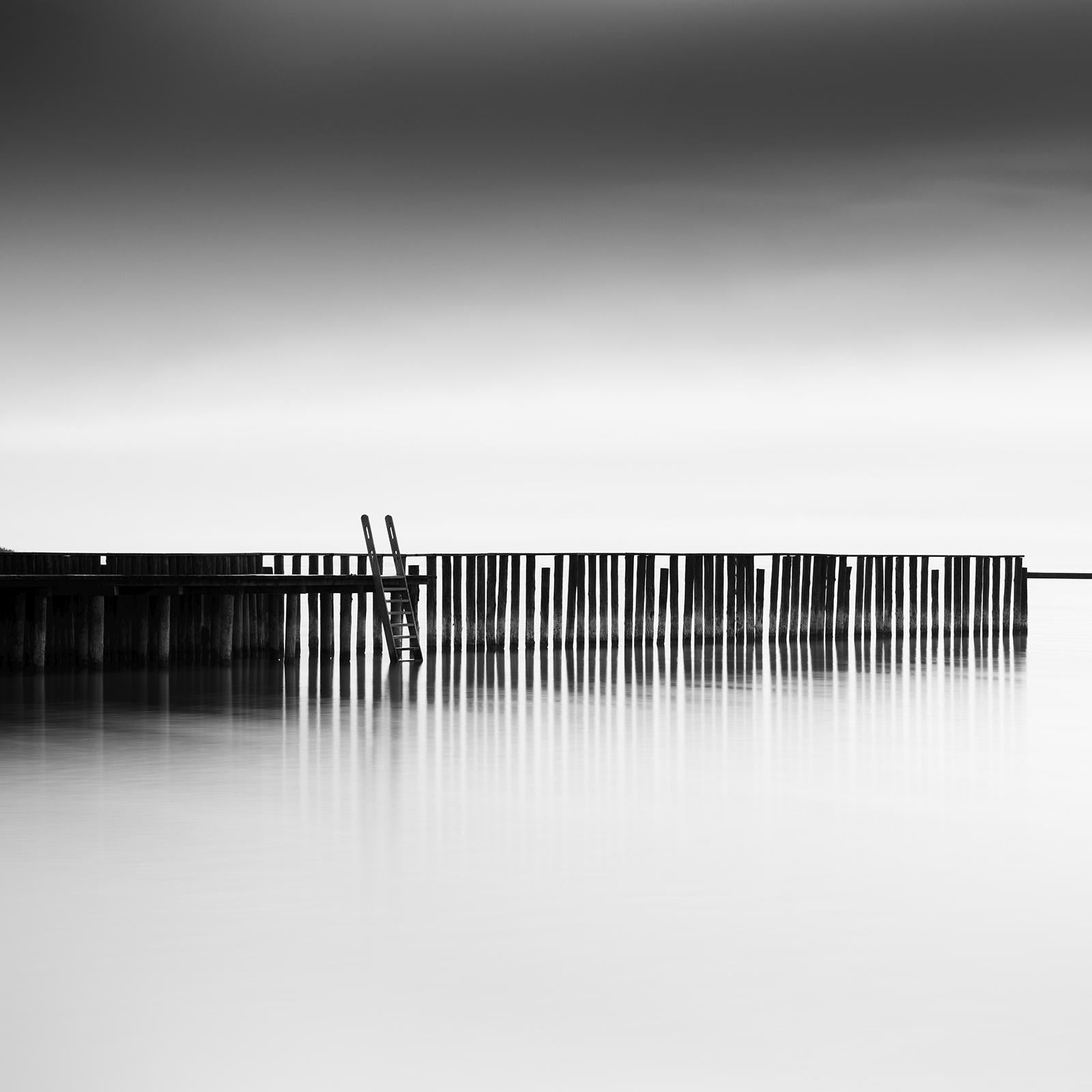 Swimming Area Panorama, silent morning, black and white photography, limited art For Sale 4