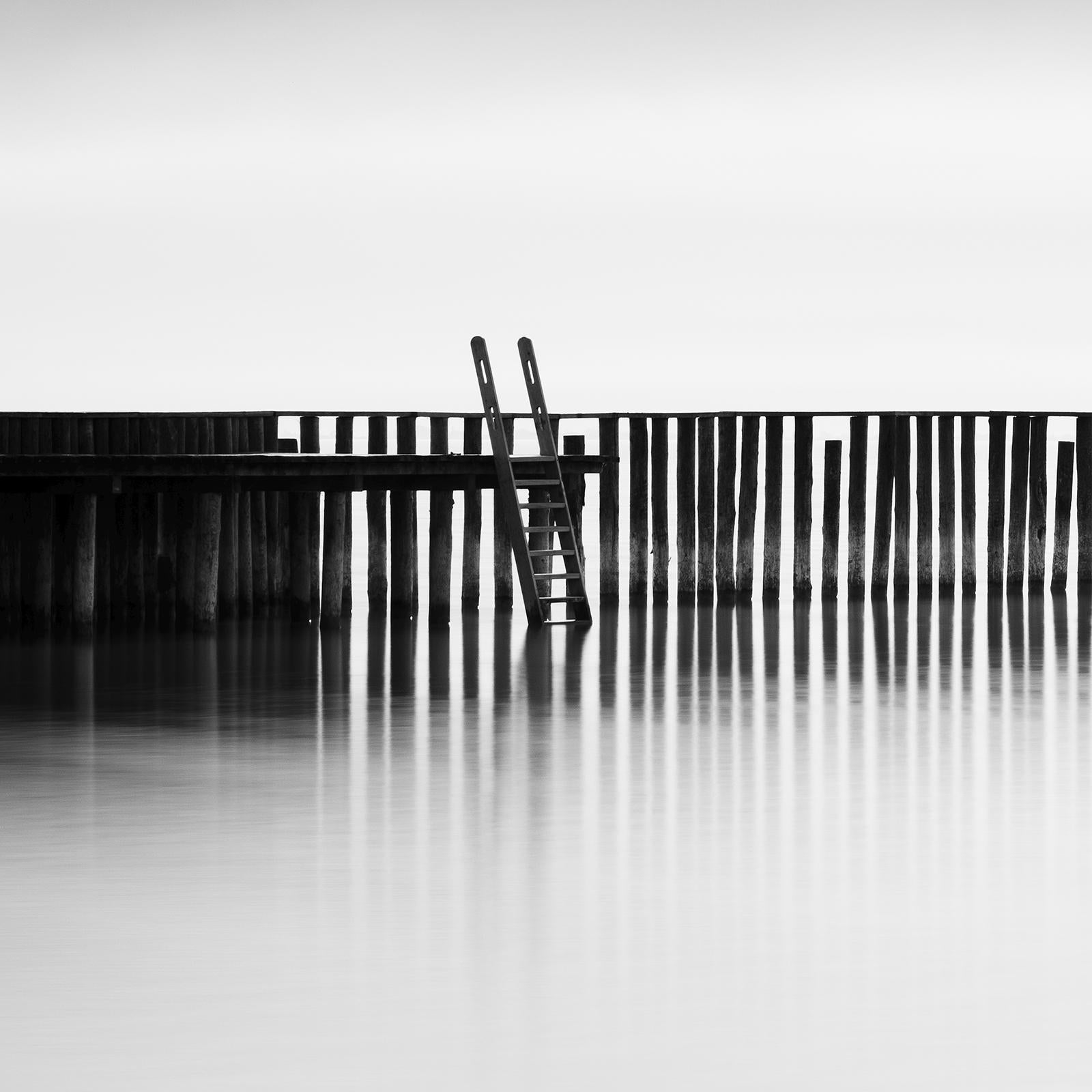 Swimming Area Panorama, silent morning, black and white photography, limited art For Sale 5