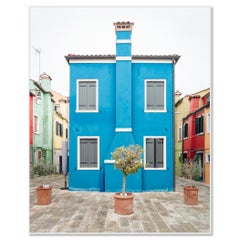 Das Blaue Haus - farbenfrohes Stadtbild - Venezianische Lagune, Venedig - limitierter Druck