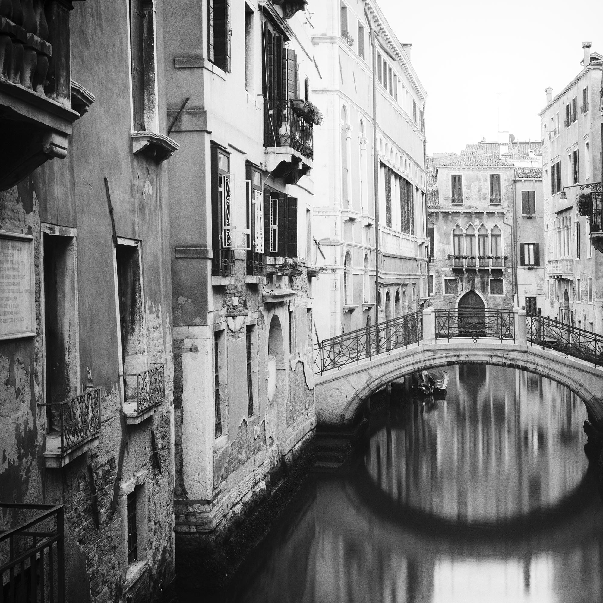 The Bridges of Venice Italy black and white cityscape photography For Sale 2