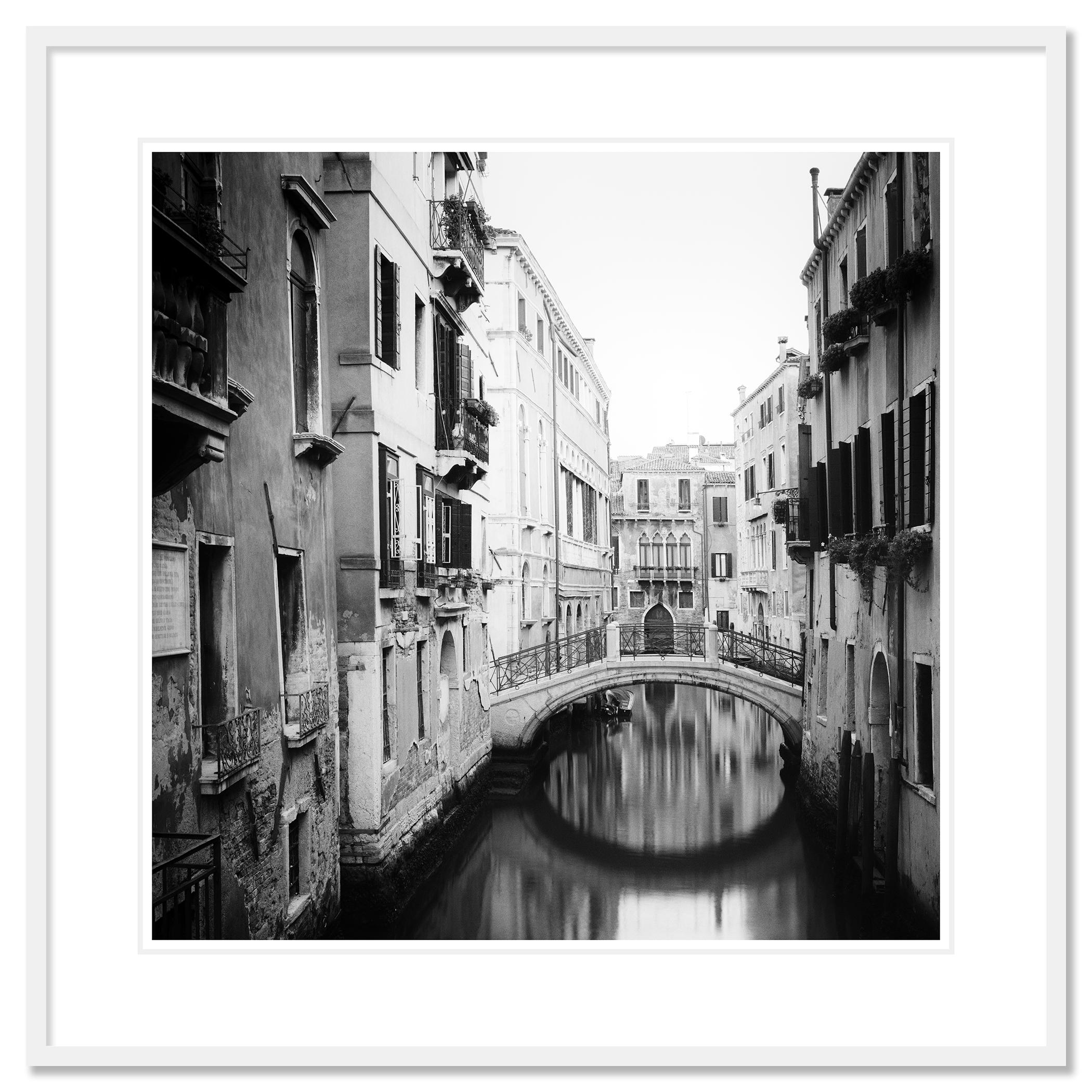 The Bridges of Venice Italy black and white cityscape photography - Contemporary Photograph by Gerald Berghammer