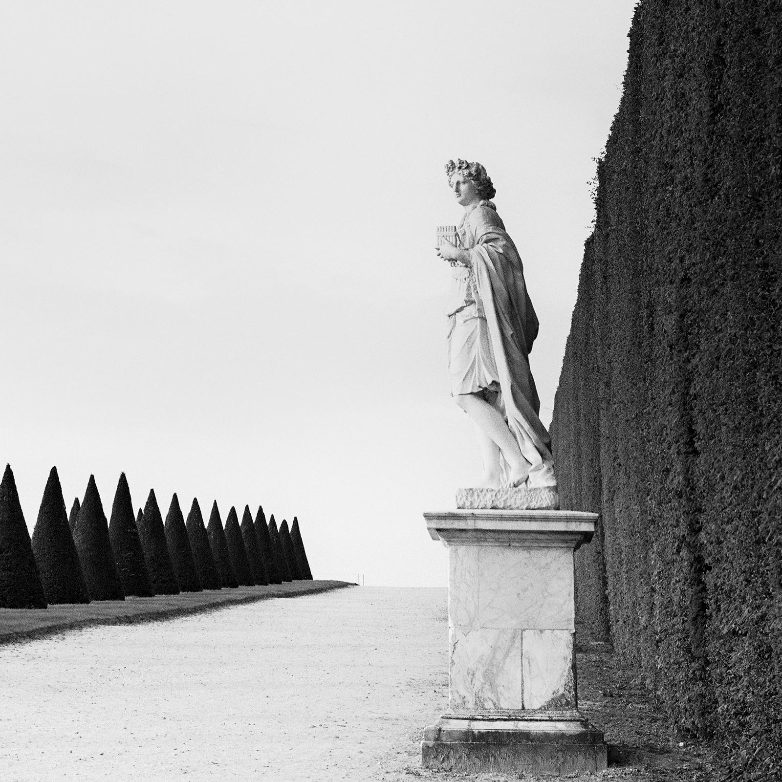 The Garden of Versailles, Paris, France, photographie de paysage en noir et blanc en vente 4