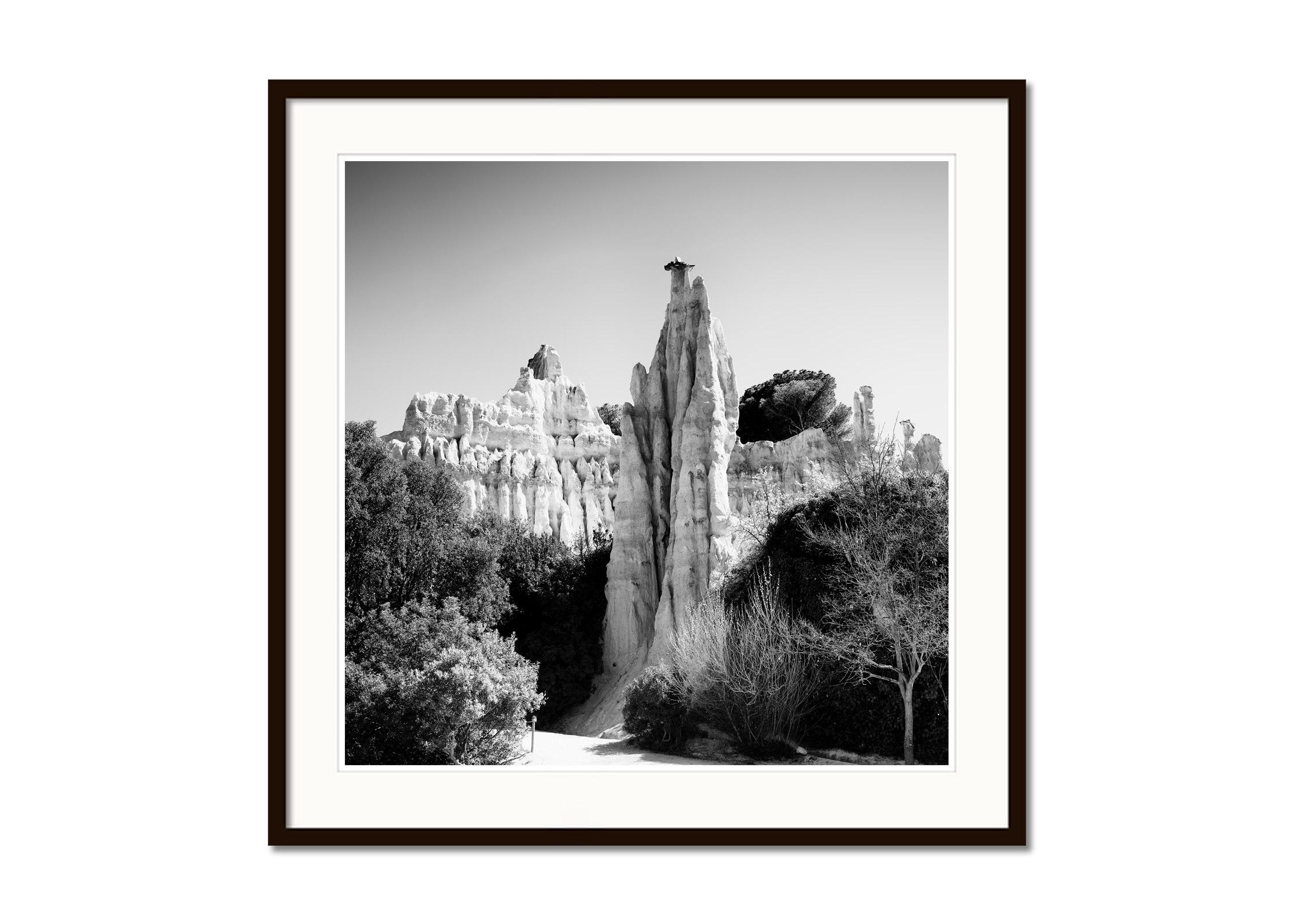 The Organs of Ille-sur-Tet, sandstone formation, landscape, limited edition - Gray Landscape Photograph by Gerald Berghammer